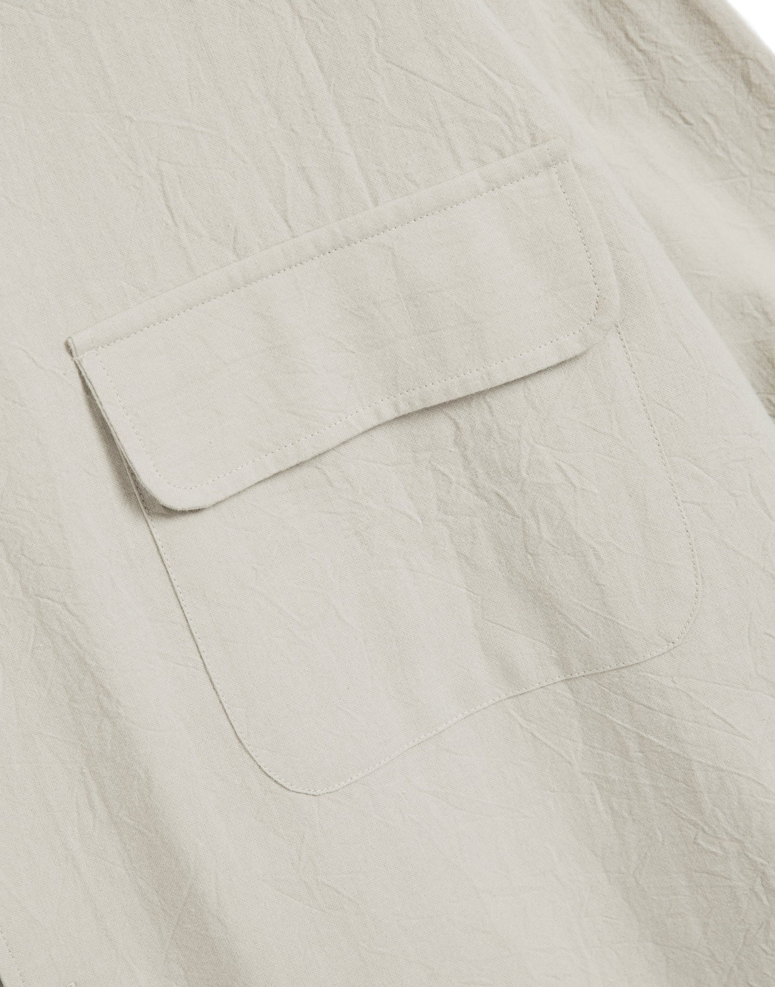 YMC Wray Shirt Stone Men’s | 100% Cotton Long Sleeve P2AAP 10 STONE