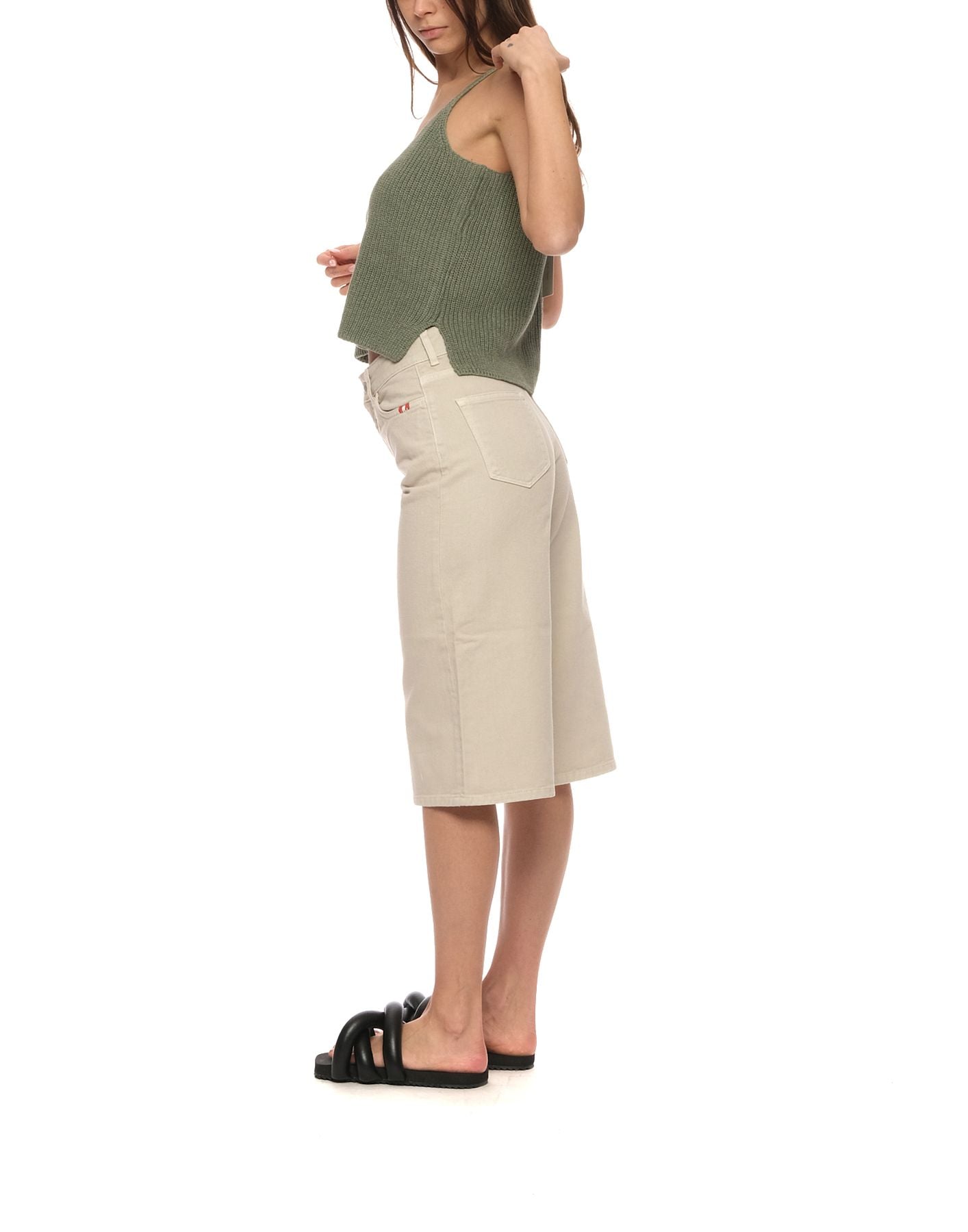 Shorts woman P23AMD033P3670111 ECRU Amish