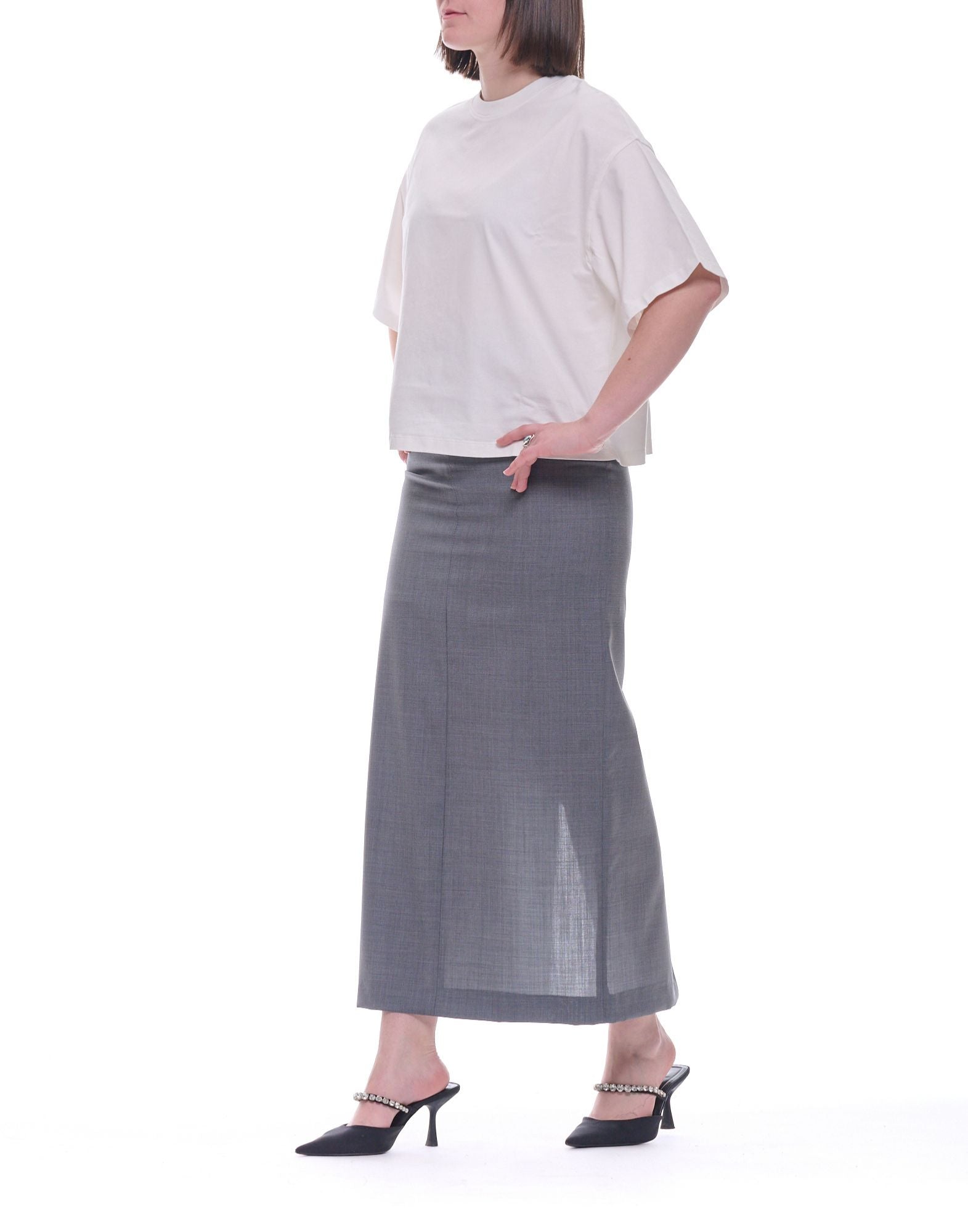 Hevò Morigino White Cotton T-Shirt Women 040 MORIGINO W L700 0601