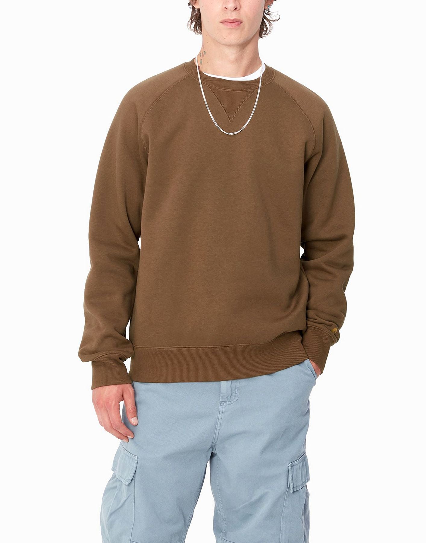 Sweatshirt homme I033660 218XX CHEASE SWEAT CHOCOLATE CARHARTT WIP