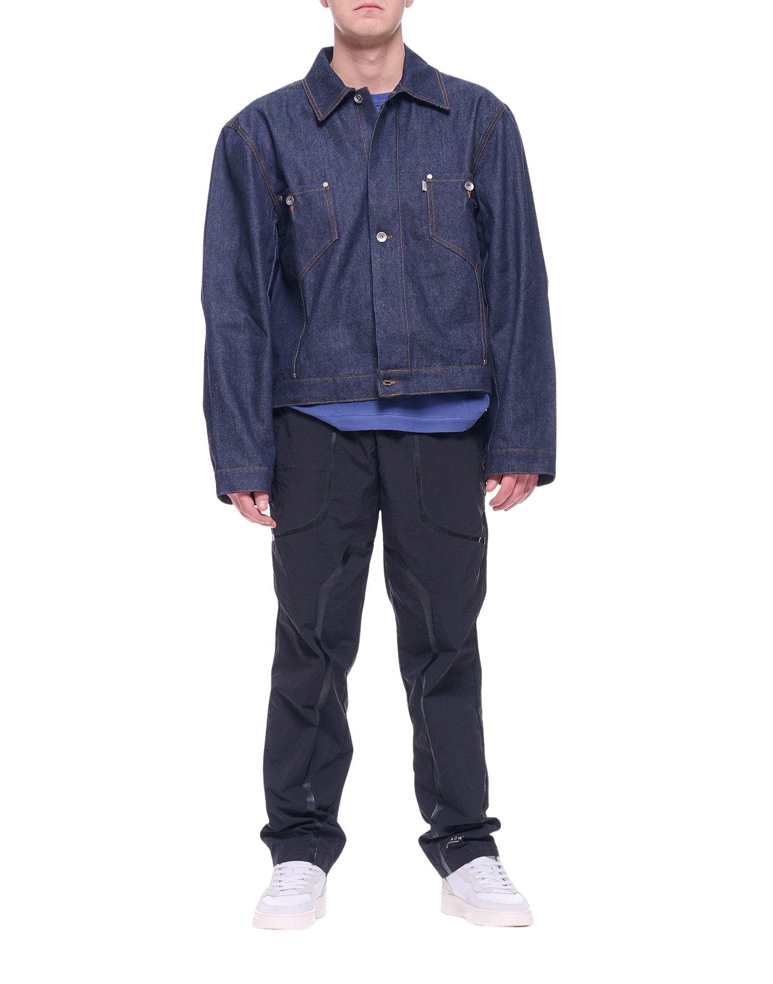 YouMustCreate Men’s Indigo Loft Jacket Raw denim P5AAM 40 INDIGO