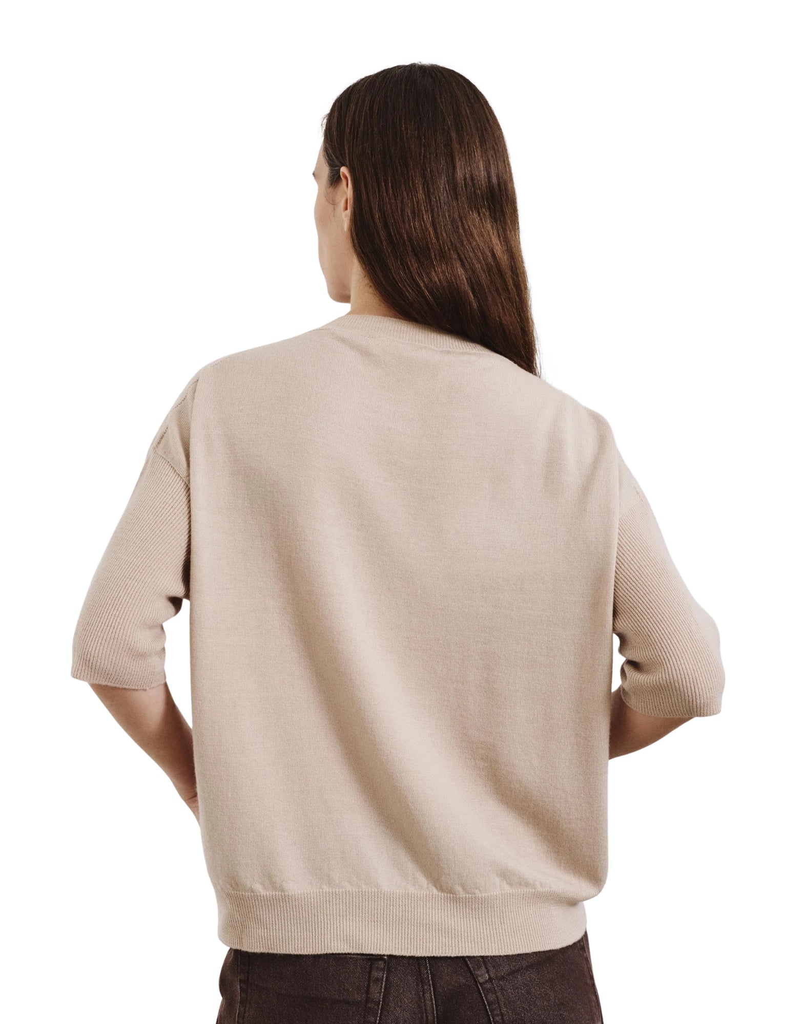 Knit T-shirt Sand