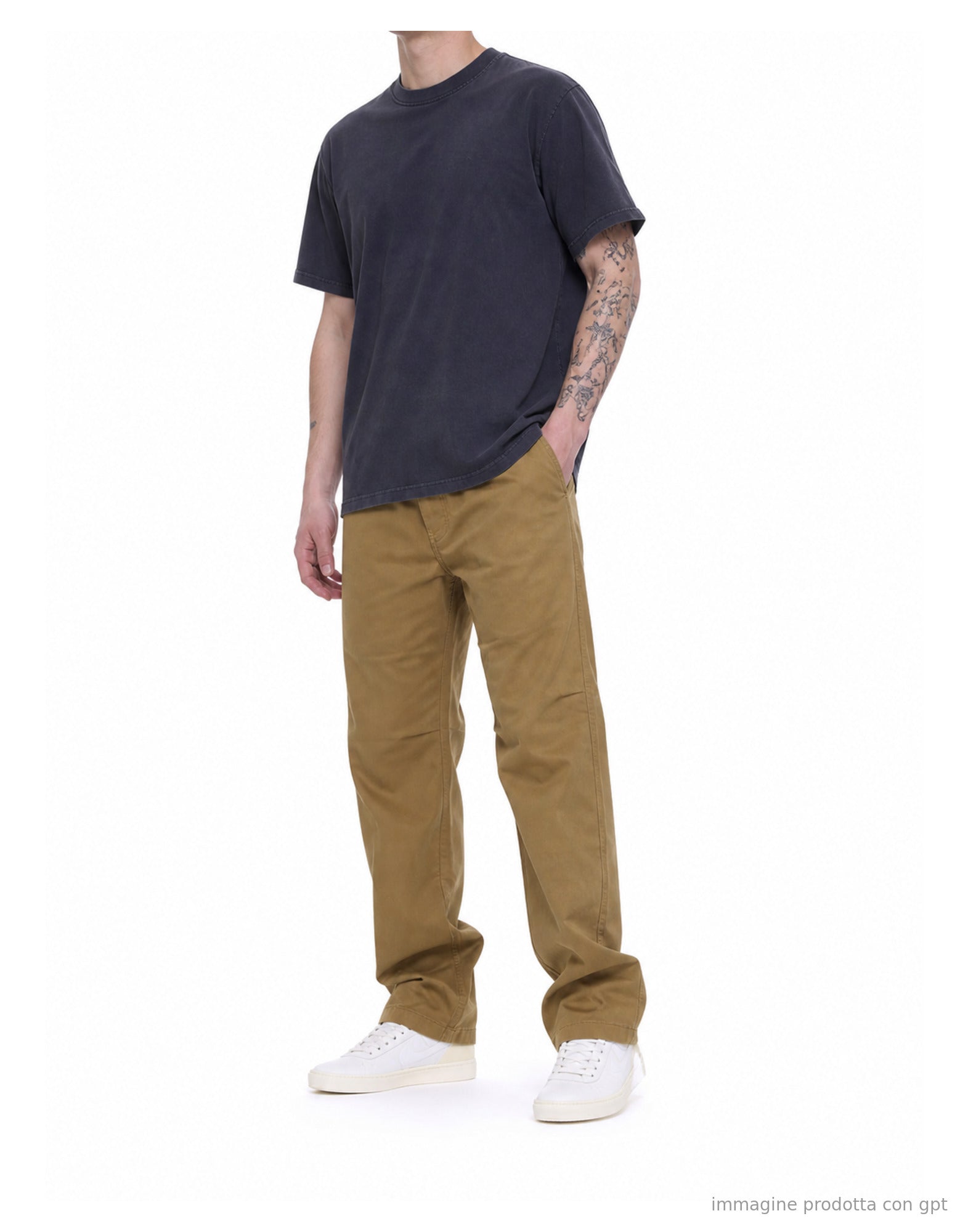 East Harbour Surplus Logan Khaki Cotton Pants Made in Italy LOGAN 321 KHAKI