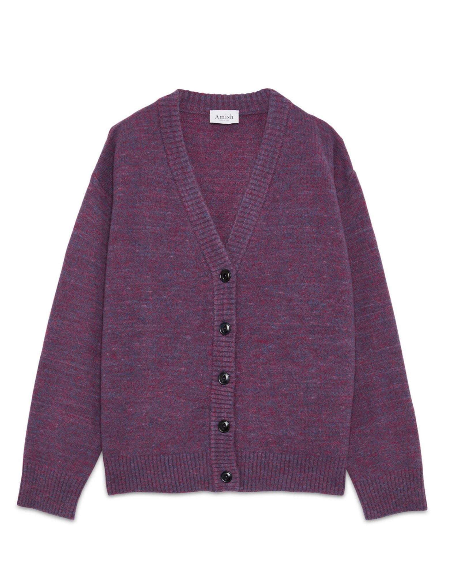 AMD130CN34XXXX C0516 Strickjacke AMISH Alpaka Melange - Maglieria - Amish