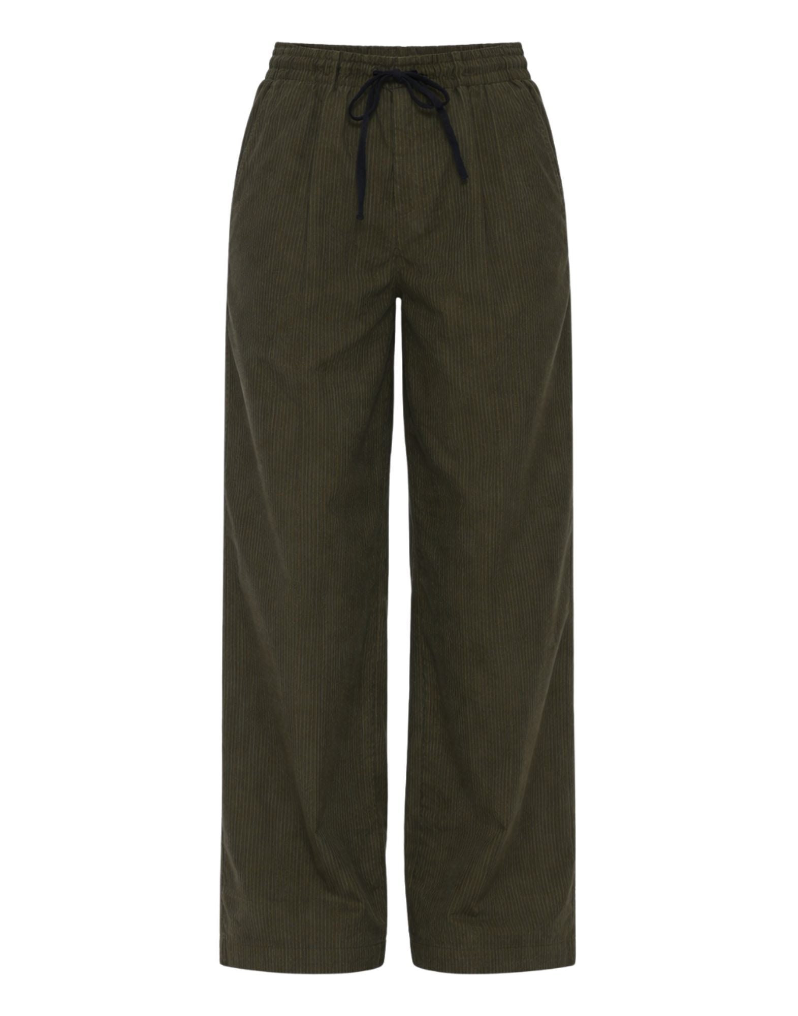 Pomandère Women’s Striped Cotton Pants Military Green 261-7215/21652 760