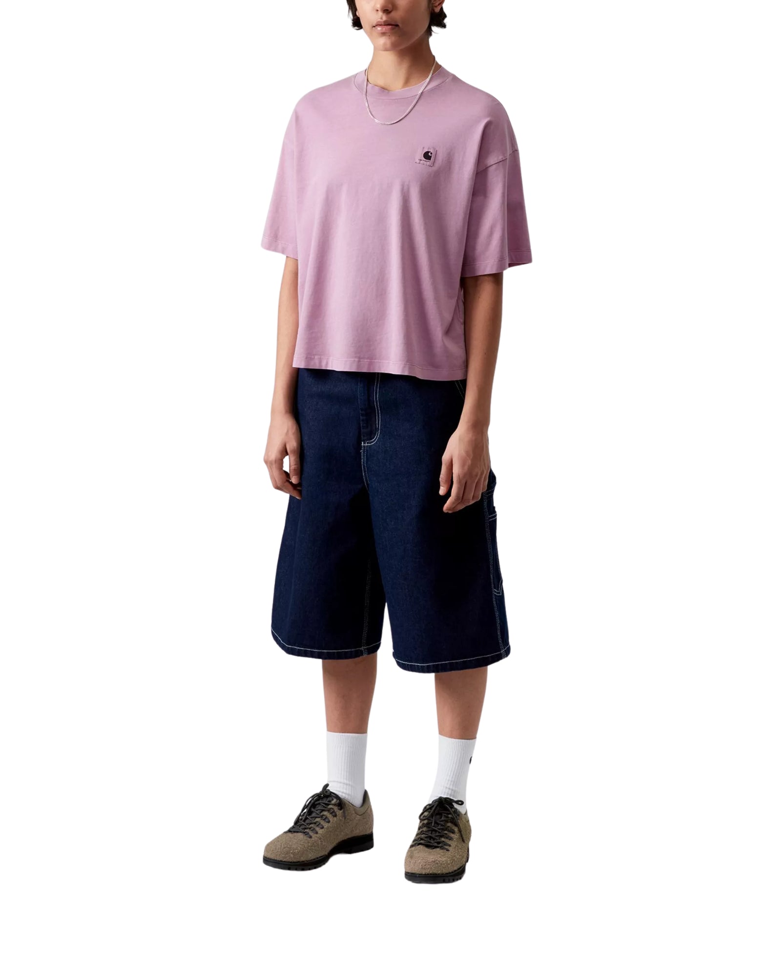 Carhartt WIP W’ S/S Nelson T-Shirt Gentle Purple Garment Dyed – Women’s I033051 3IBGD