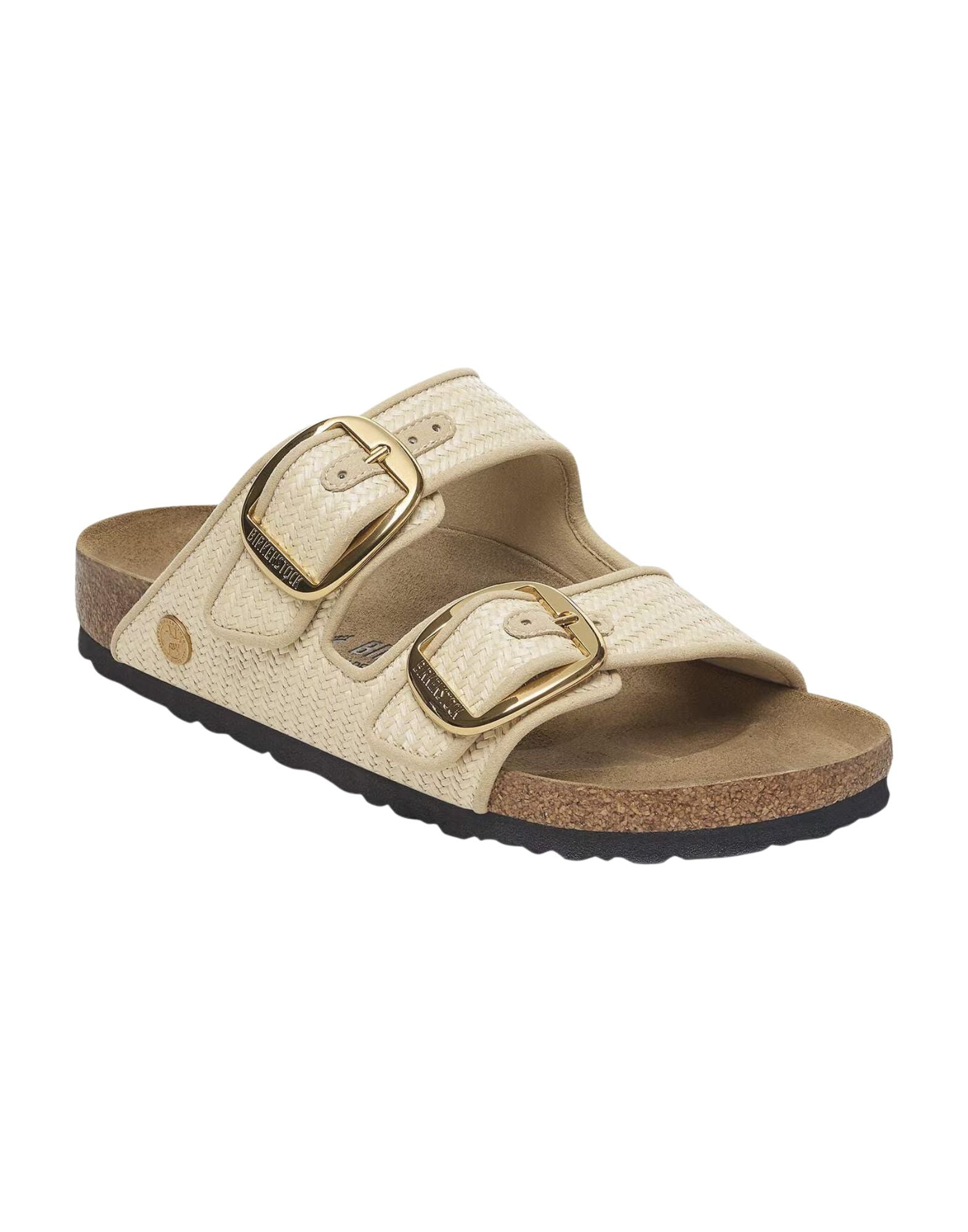Birkenstock Arizona Big Buckle Raffia Sandals in Natural Raffia Textile 1029042 RAFFIA