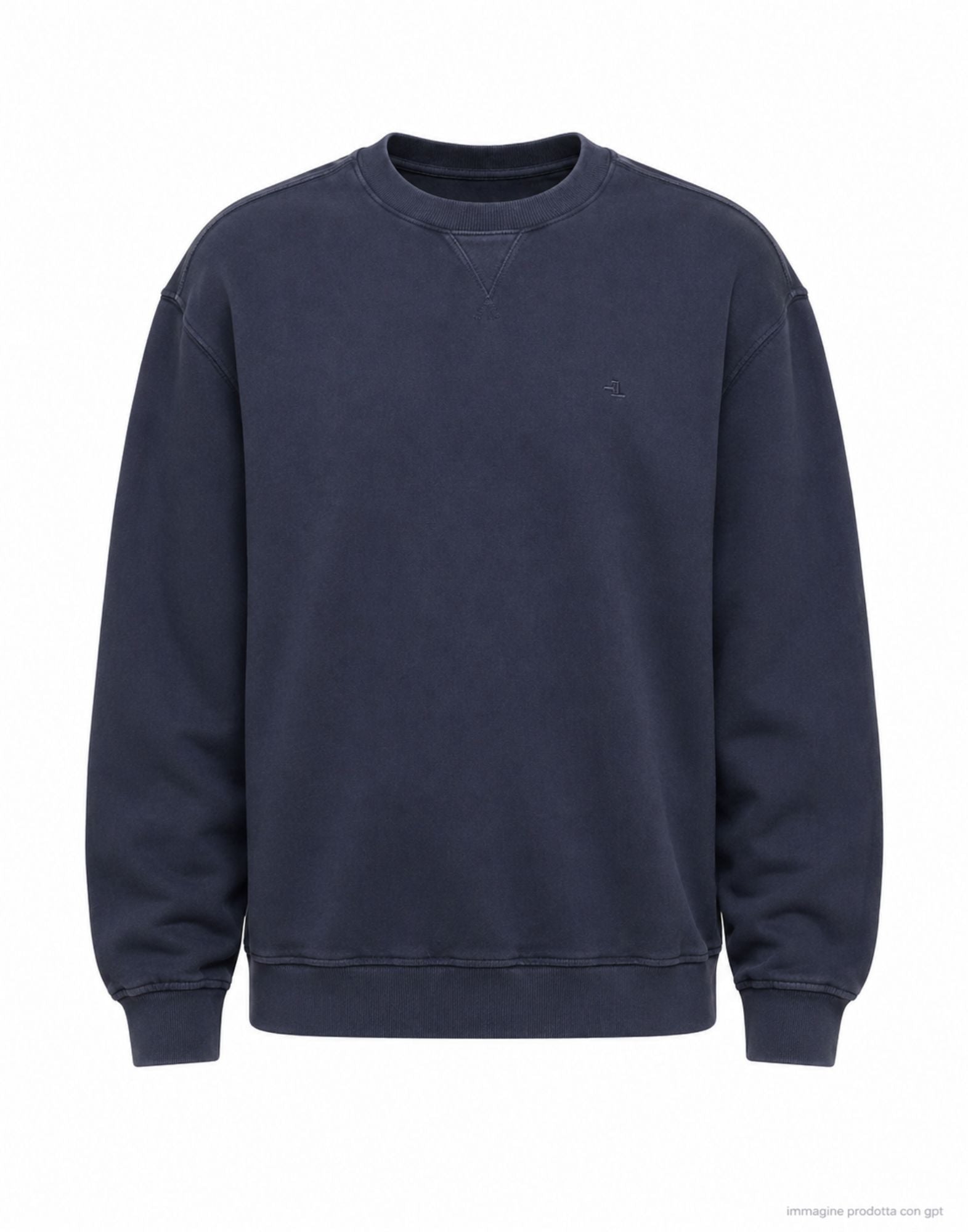 Nordic Denim The One Sweat Men’s Cotton Crewneck Sweatshirt Jet Black, Regular Fit, Long Sleeve 25-25-701 JET BLACK