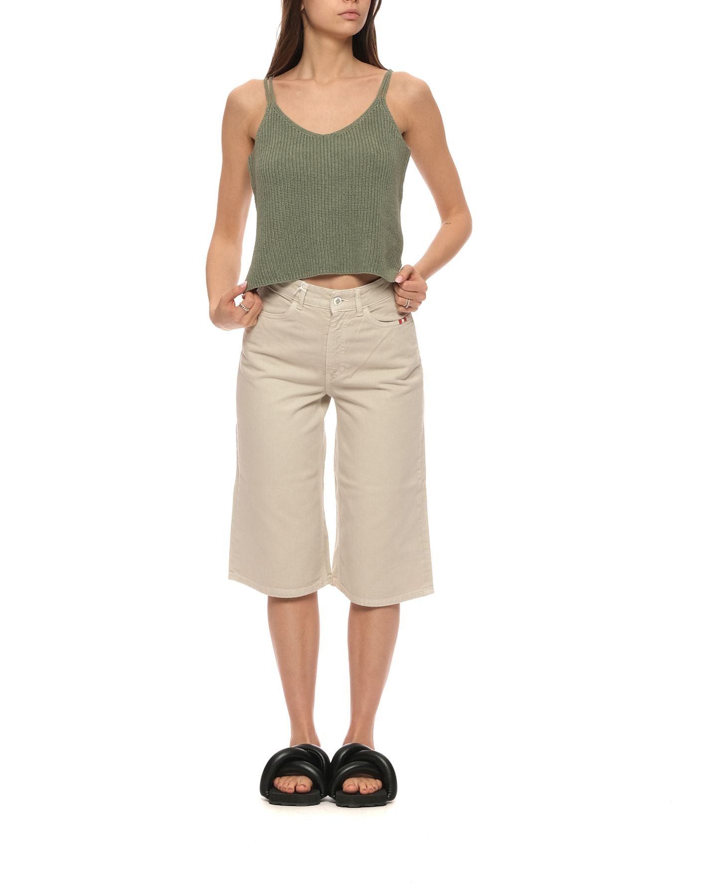 Shorts Frau P23AMD033P3670111 ECRU Amish