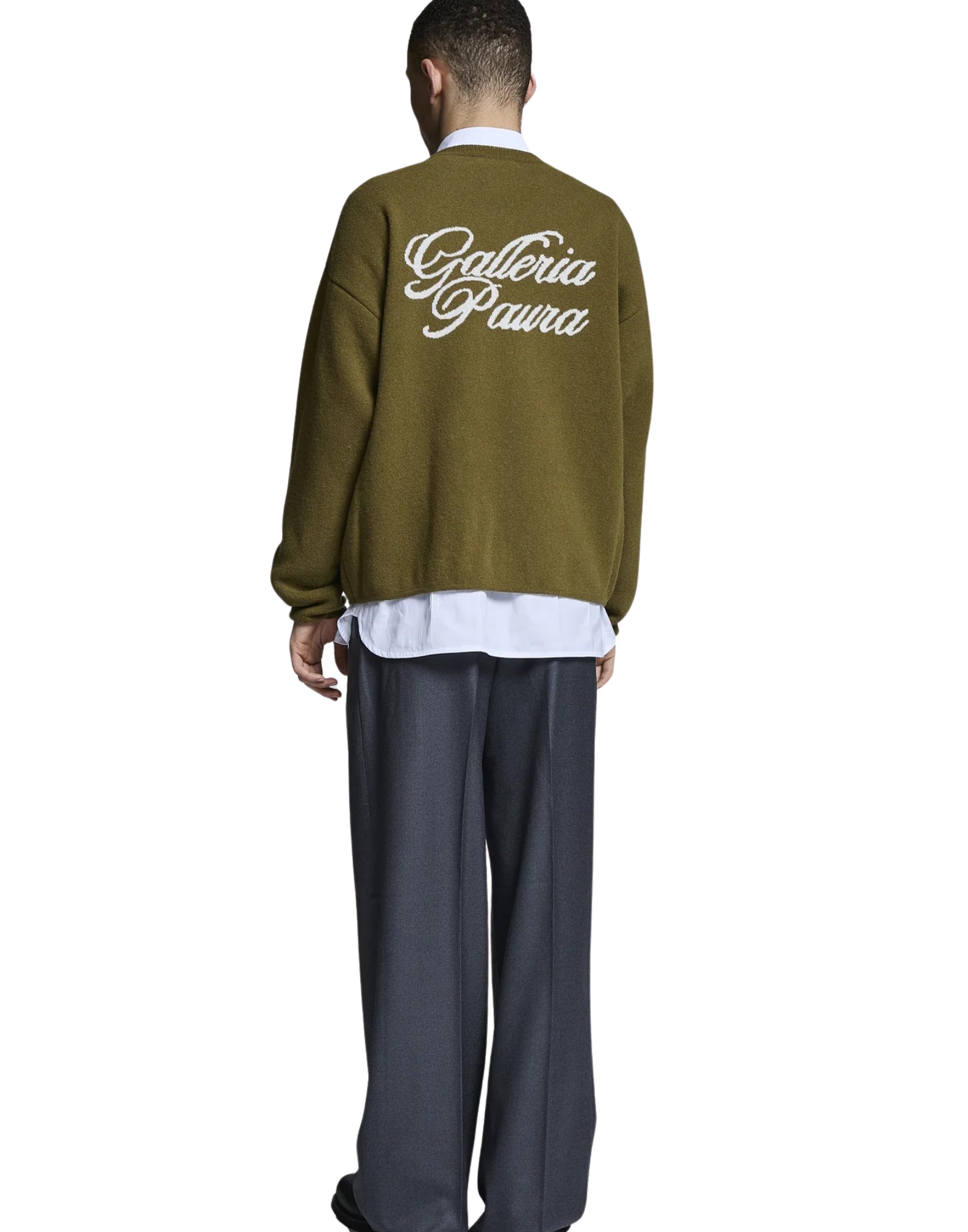 ORESTE OLIVE GREEN CREWNECK GALLERIA - Maglieria - PAURA