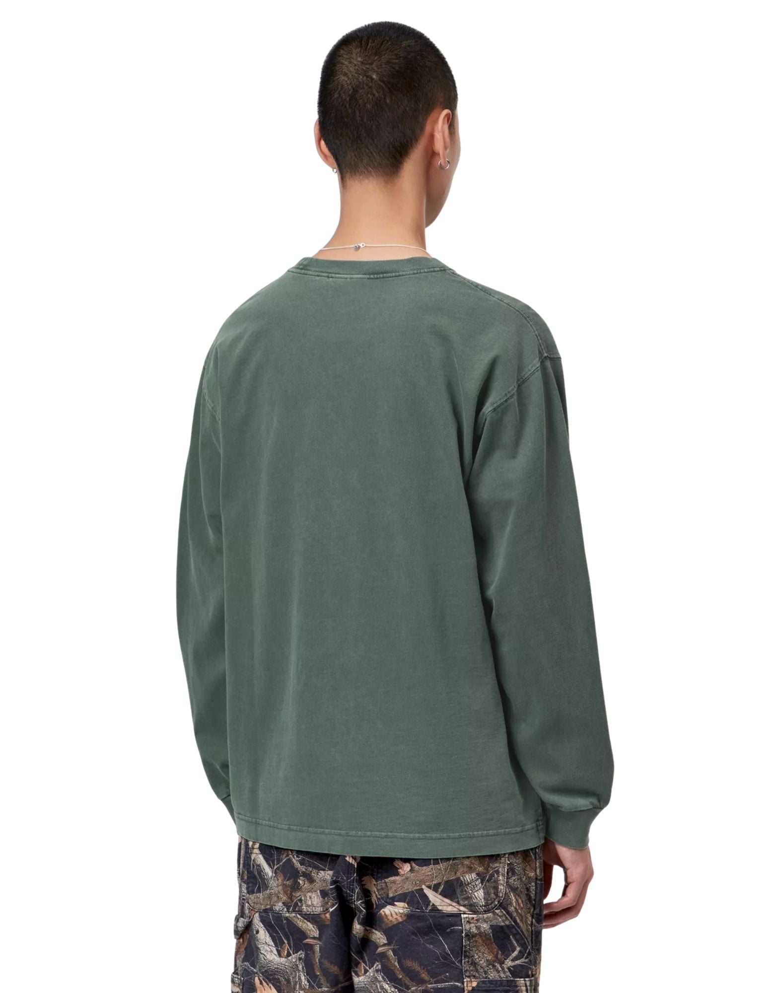 T-shirt L/S Vista « Dark Scarab », teint en pièce