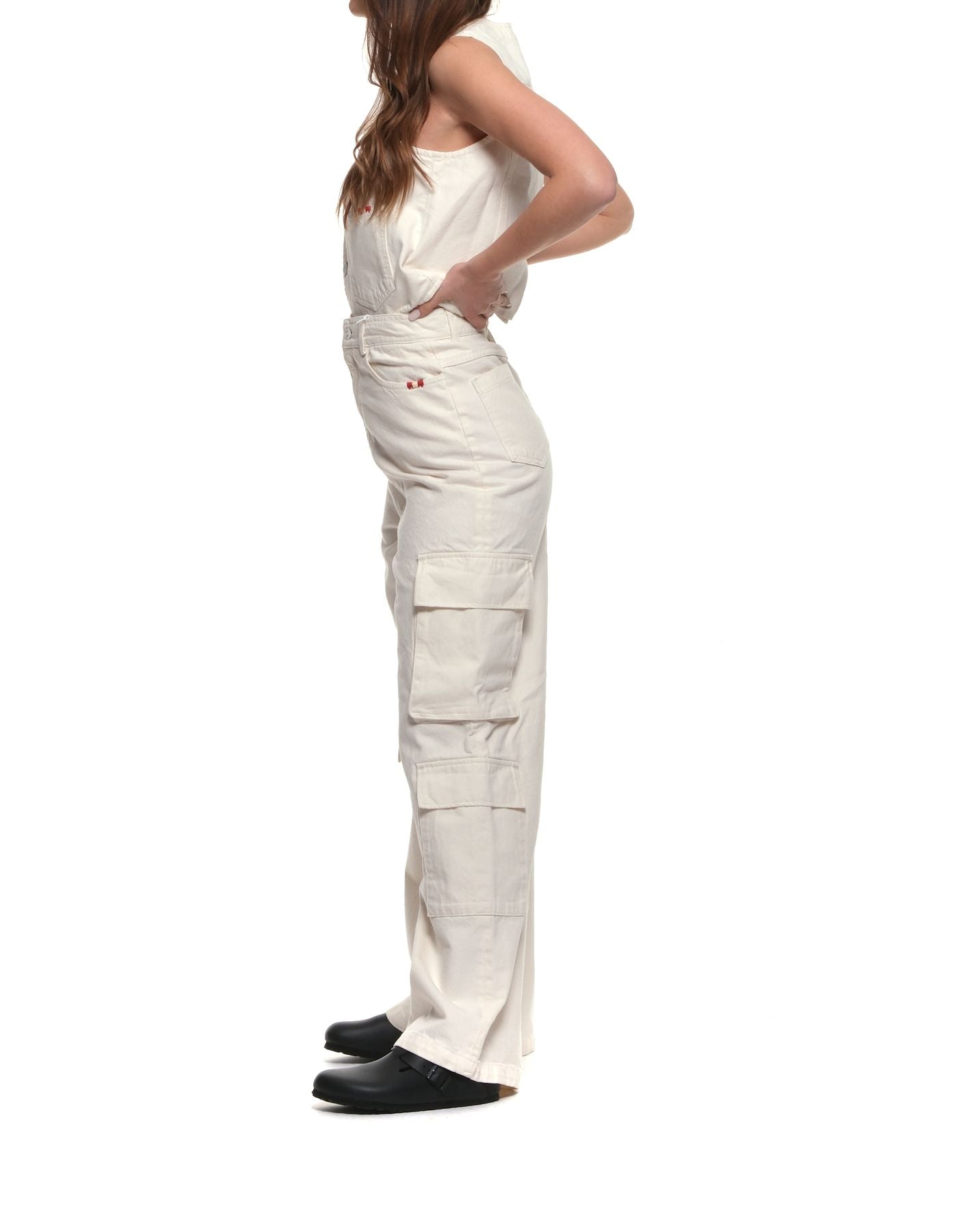 Jeans femme amd065p3200111 blanc Amish