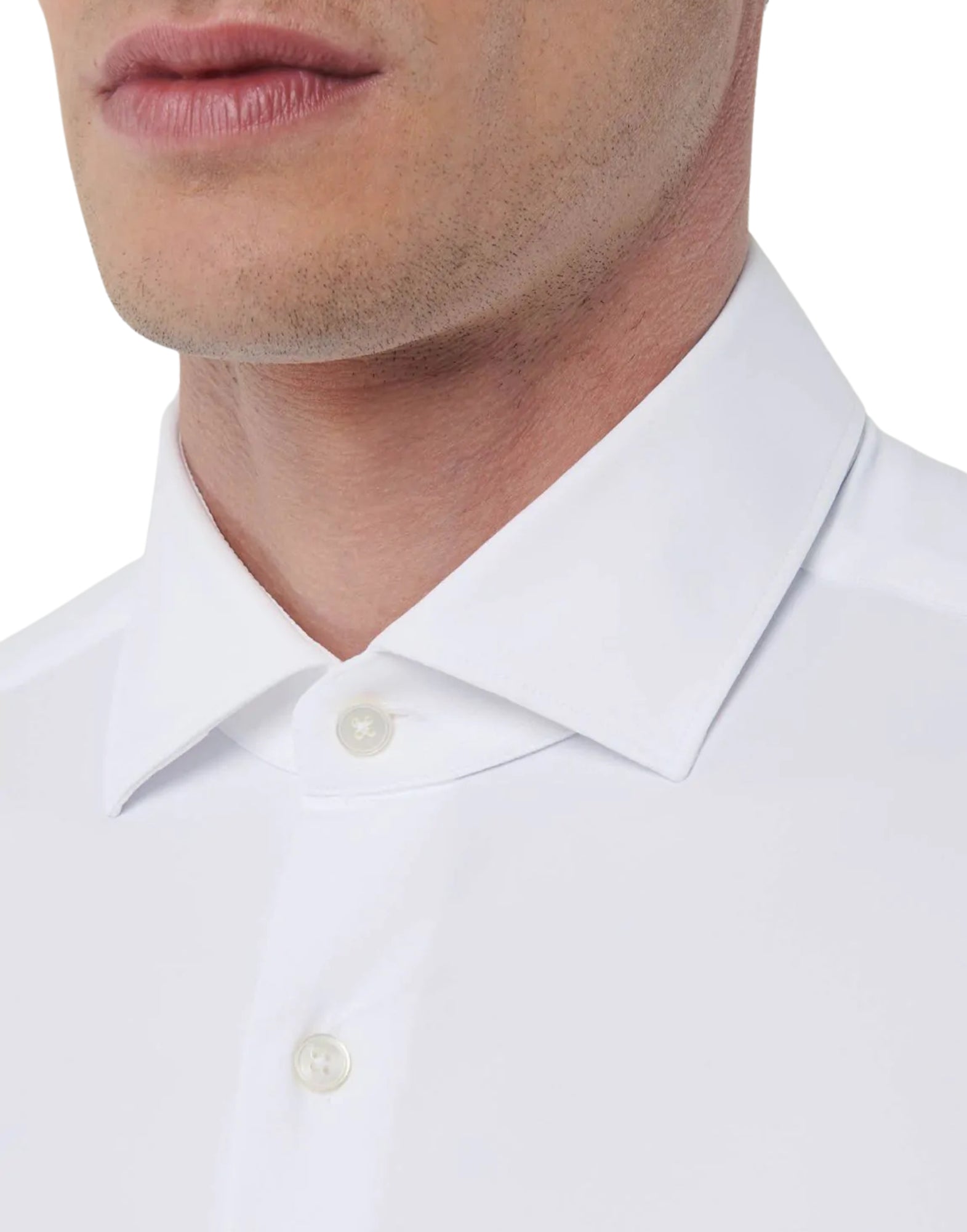Xacus White Twill French Collar Shirt Slim Fit Men Italy ACT658ML 11460.001