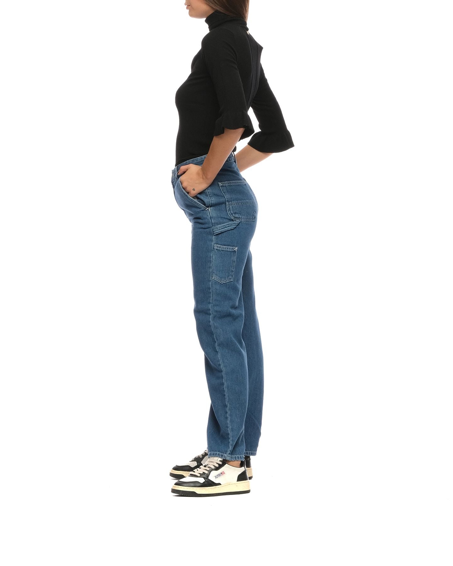 Jeans Frau I031251 Blauer Stein gewaschen CARHARTT WIP
