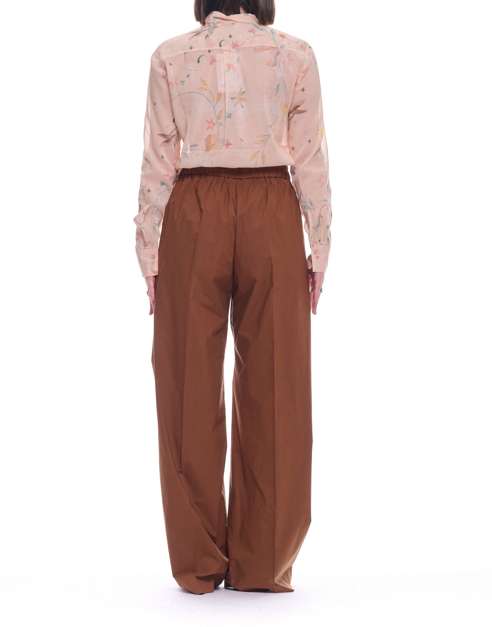 forte_forte Women’s Choccolate Brown Cotton My Pants 14834 MY PANTS CHOCOLATE