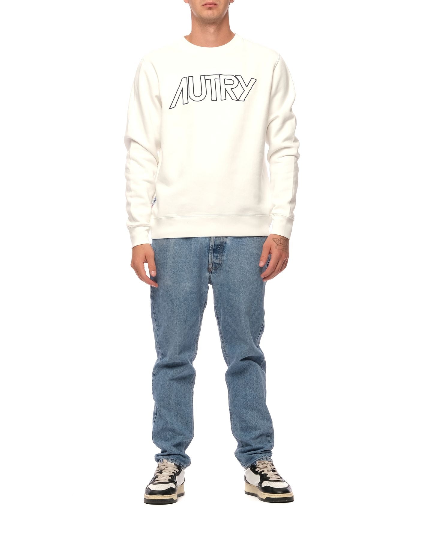 Sudadera hombre nadando 408w blanco Autry