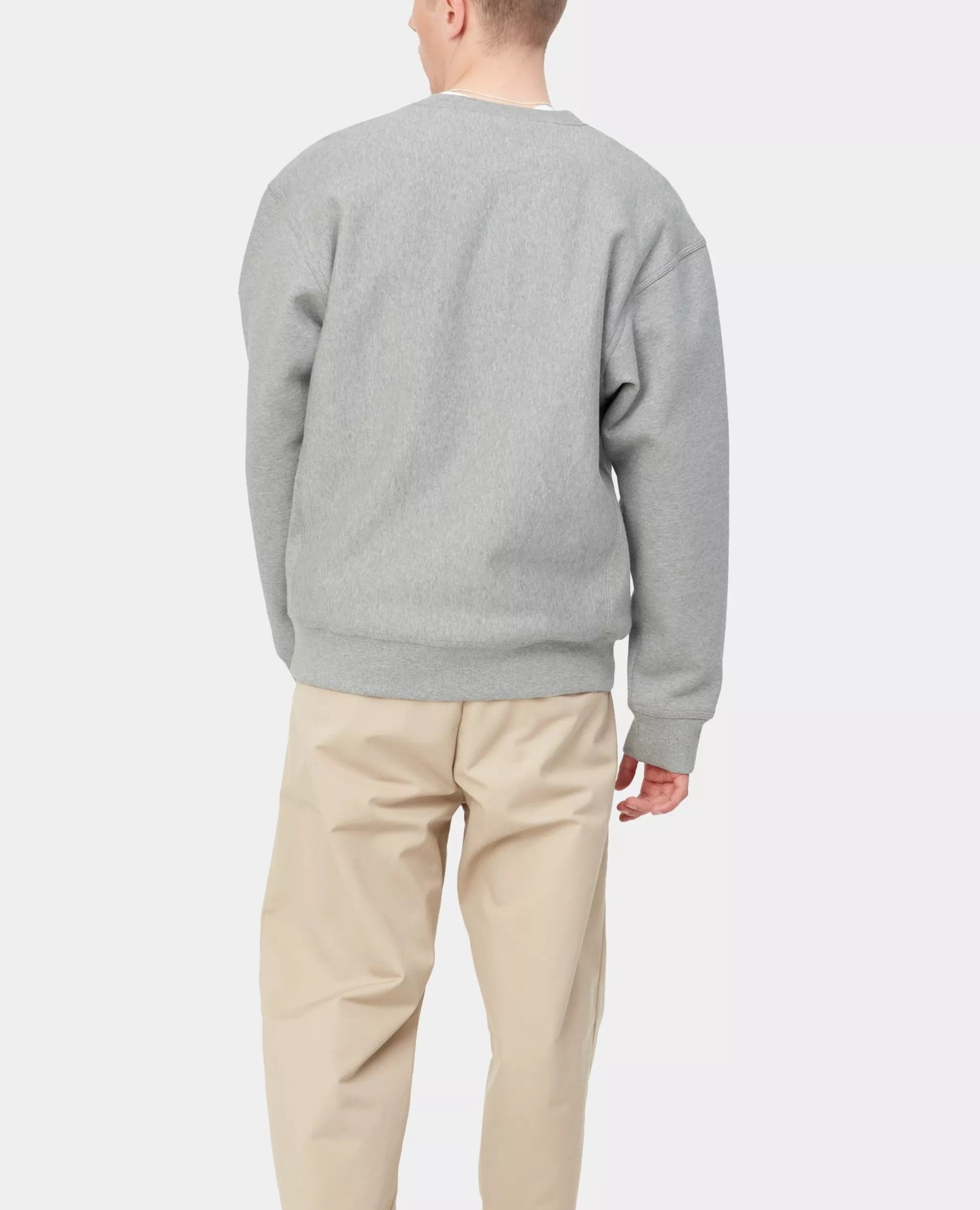I025475 V6XX Grey Heather Pullover - Maglieria - CARHARTT WIP