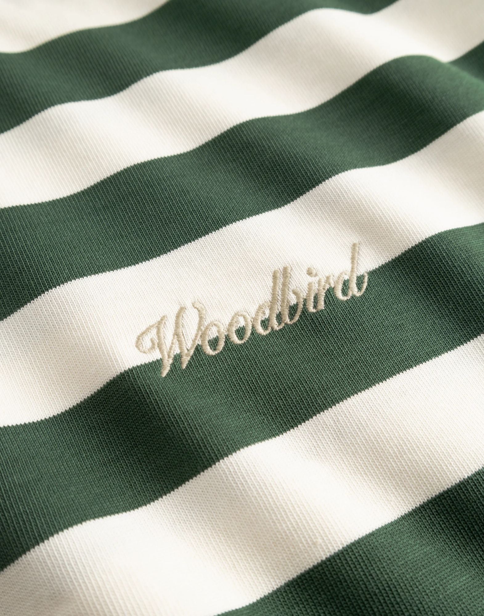 Woodbird WBBeam Stripe Tee Pine Green Organic Cotton Men’s T-Shirt 2616-408 PINE GREEN