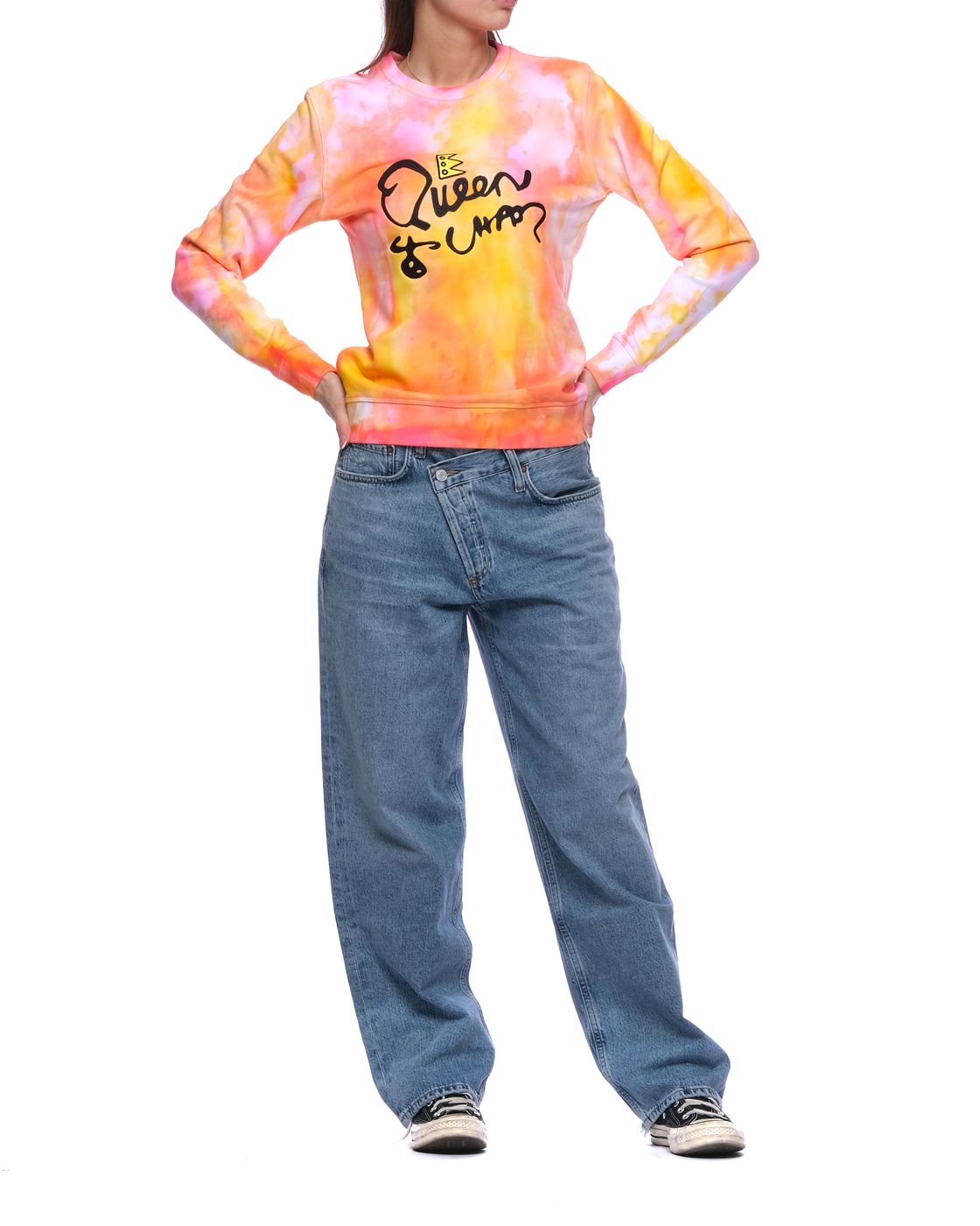 Sweatshirt woman Sunset 012 Orange ONELAB