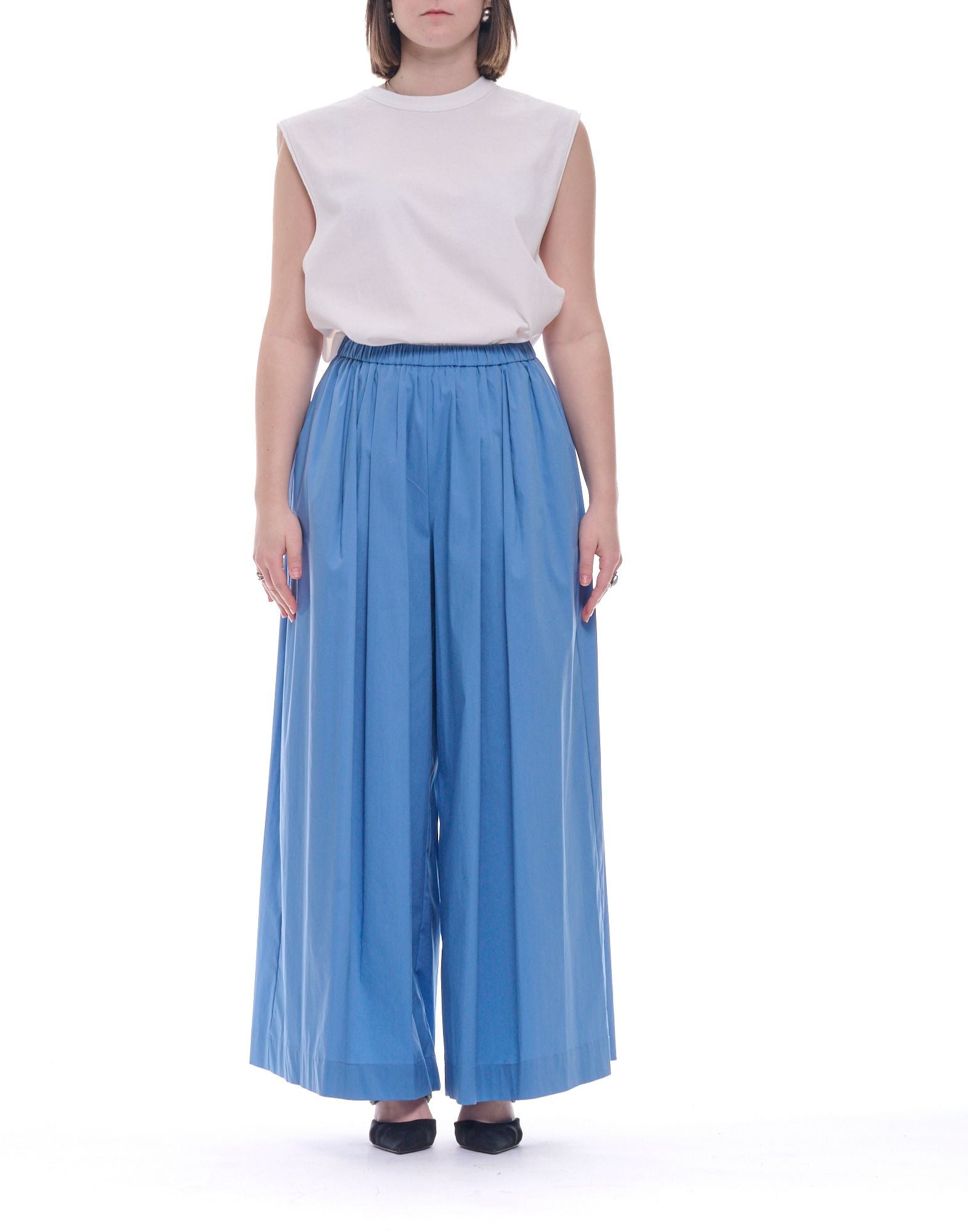 Meimeij Hose mit weitem Bein, Baumwolle, blauer Jaspis, Damen E6/I/M6EB18 887 JASPER BLU