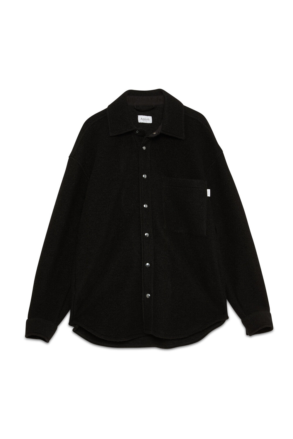 Shirt man AMU116CP99XXXX C0020 OVER SHIRT MAN AMISH BLEND WOOL BLACK Amish