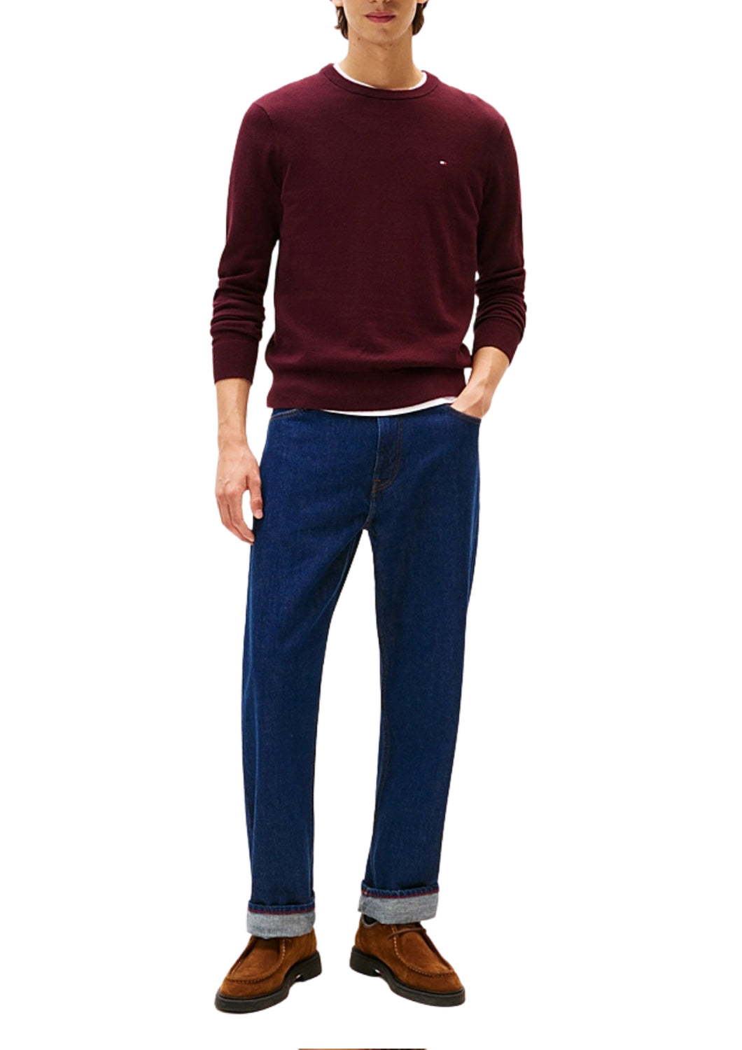 28046 XIH BURGUNDY  SWEATER CASHMERE - Maglieria - TOMMY HILFIGER