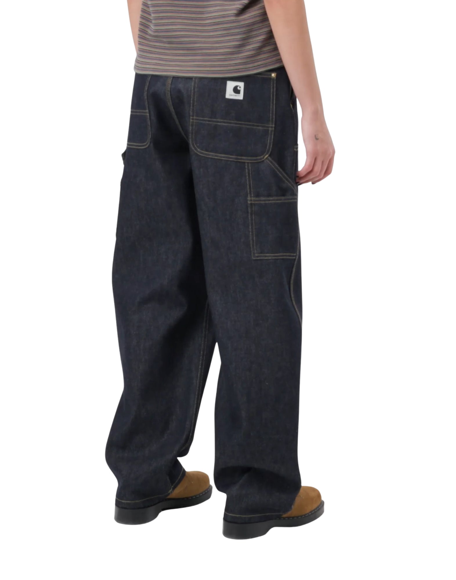 I036323 01B7 BLUE SMITH GRIND WASH - Pantaloni - CARHARTT WIP