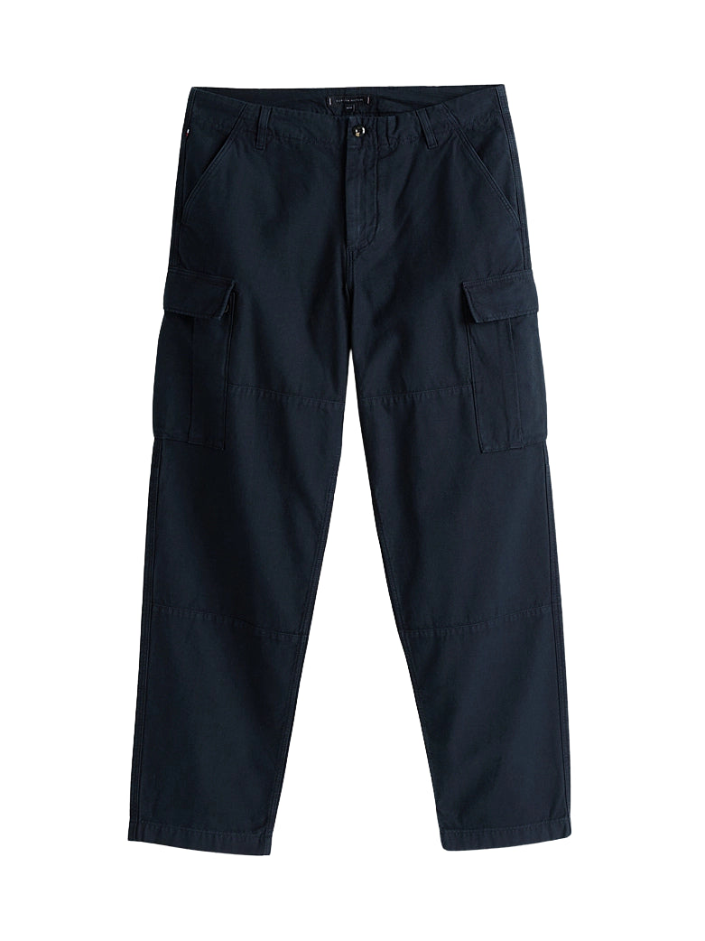 Pants man MW0MW38860DCC LINEN CARGO PANT CARBON NAVY TOMMY HILFIGER