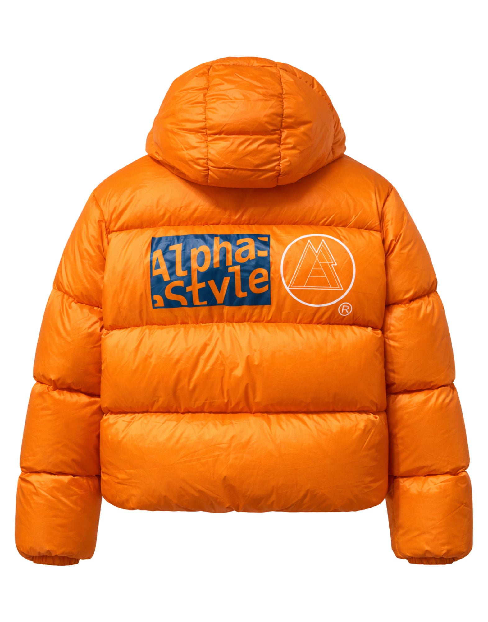 Piumino arancione da uomo Alpha Style con cappuccio 3051 ARANCIONE