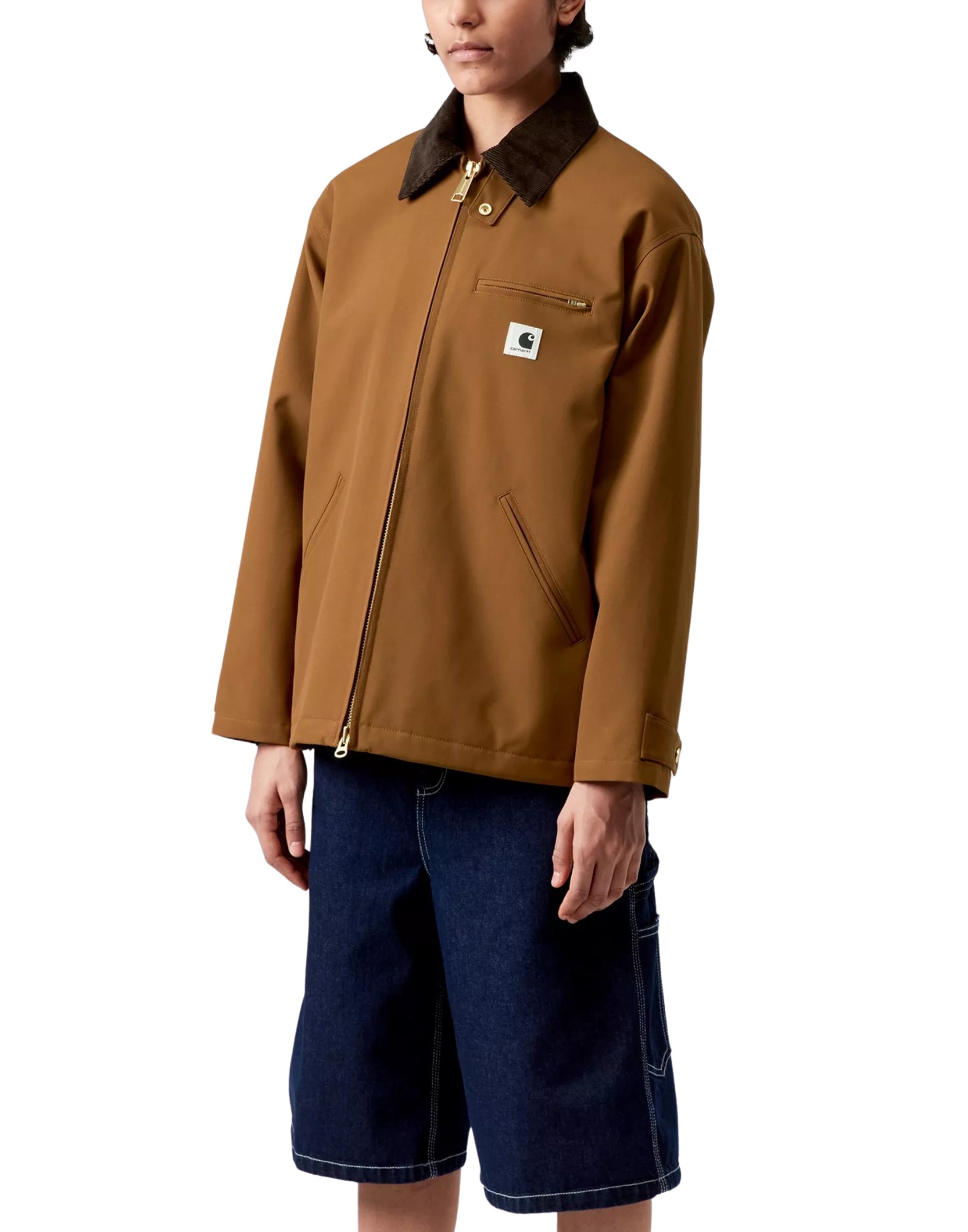 Carhartt WIP W’ Clark Jacket Women’s Cotton Dearborn Canvas Brown I036144 00S.XX