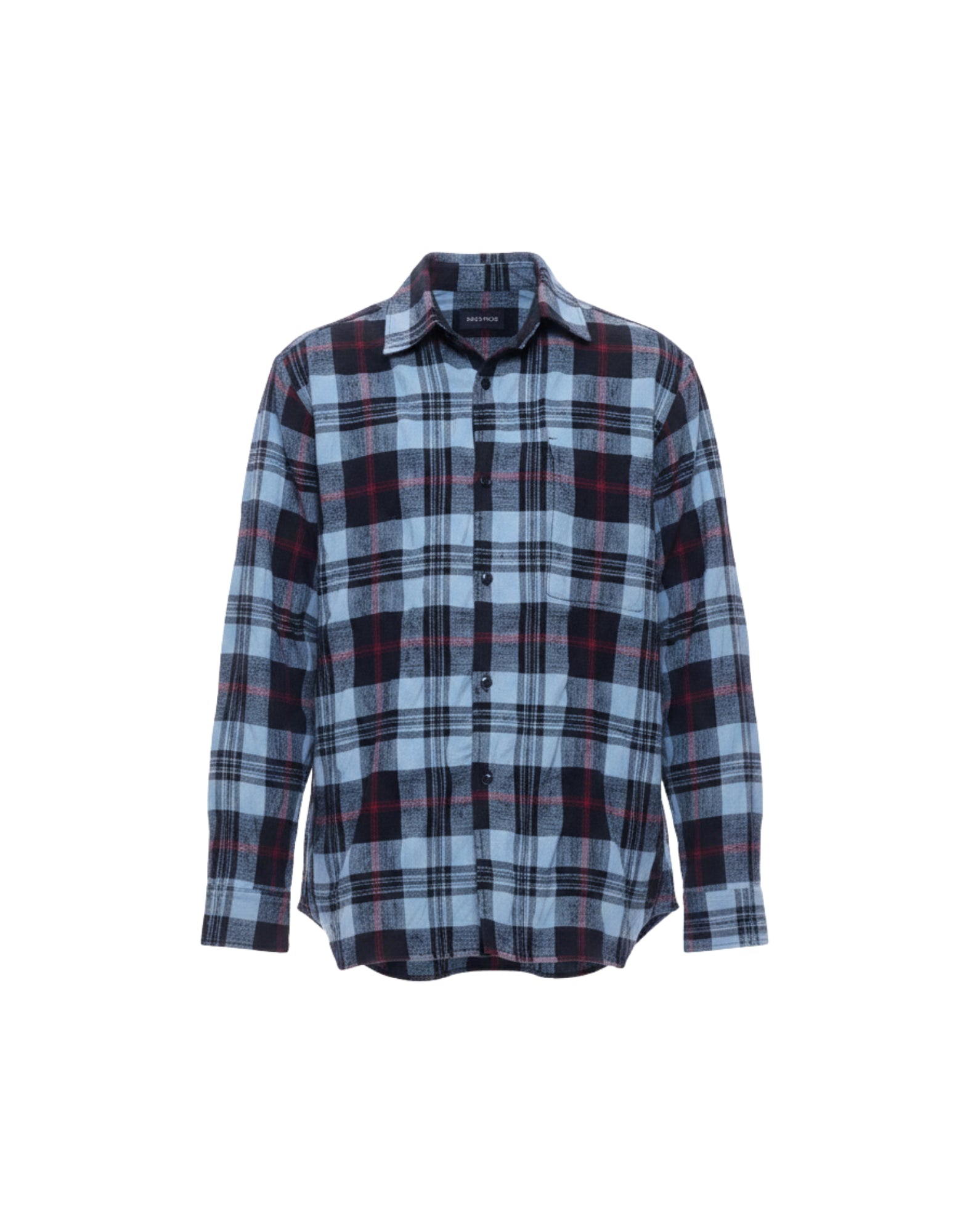 Costumein Men’s Checked Cotton Shirt Light Blue and Navy Made in Italy Z78 480 LIGHT BLUE SHIRT ETHAN MOULTON