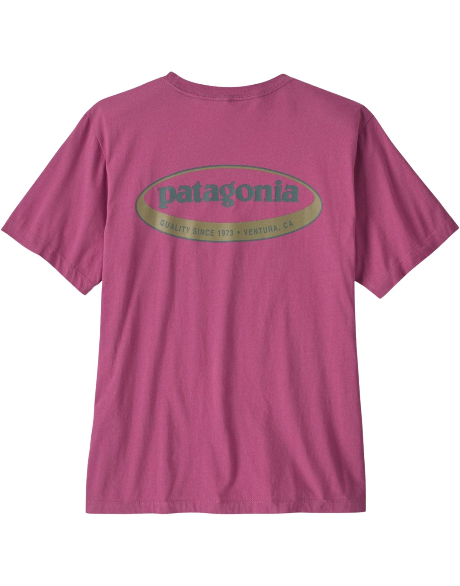 Patagonia Men’s T-Shirt ’95 Oval Logo Organic Cotton Regular Fit 37847 FDMG MAGENTA