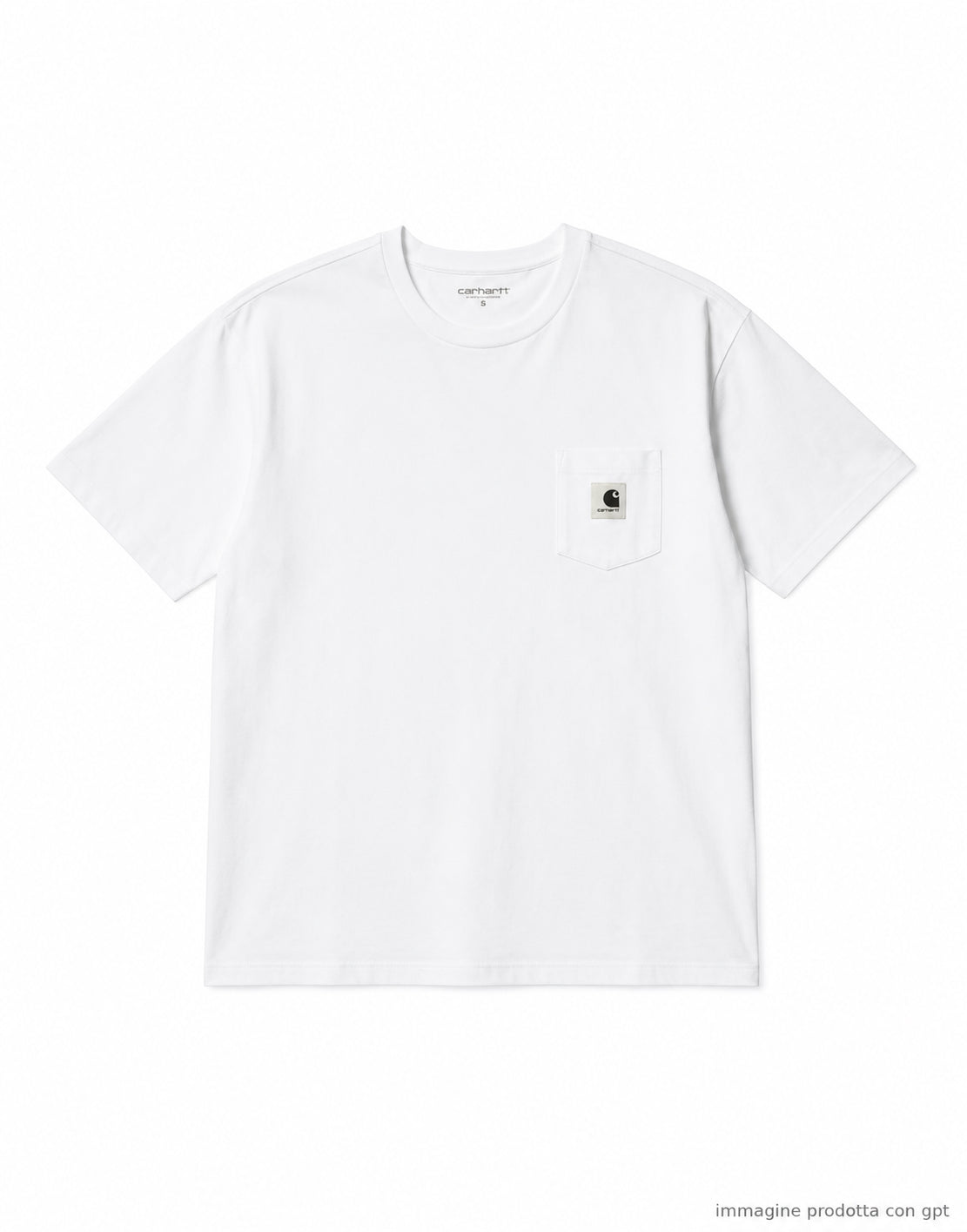 Pocket T-Shirt Organic Cotton Single Jersey White