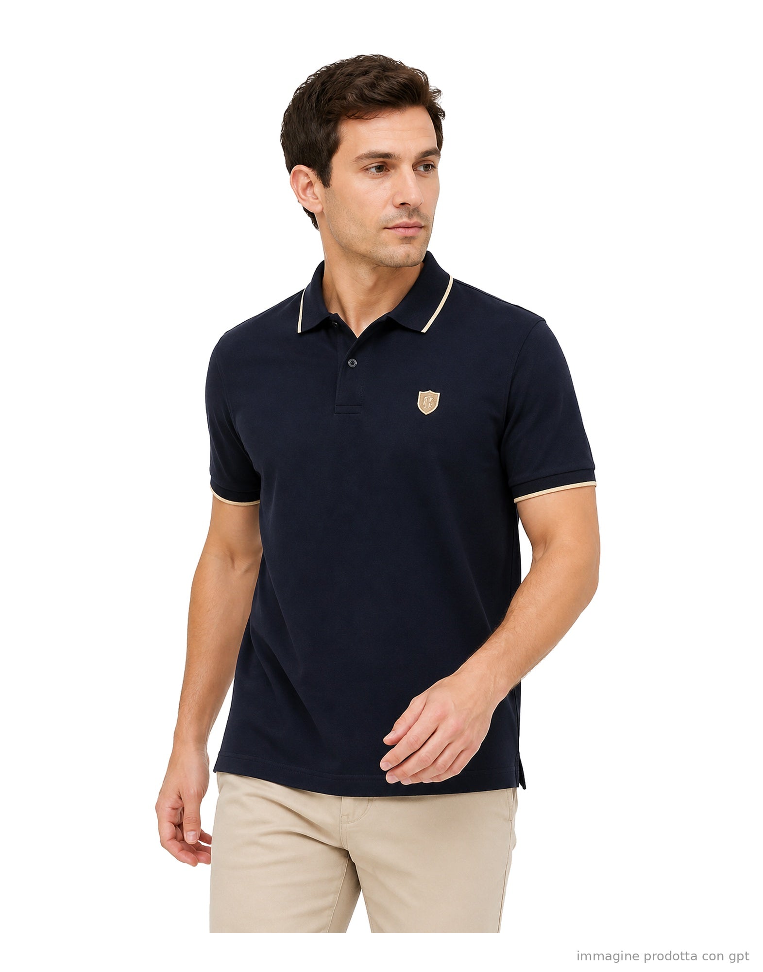 Blauer Damon Blue Polo Shirt with Contrast Trim 26BLUT02288-007479 888 BLU