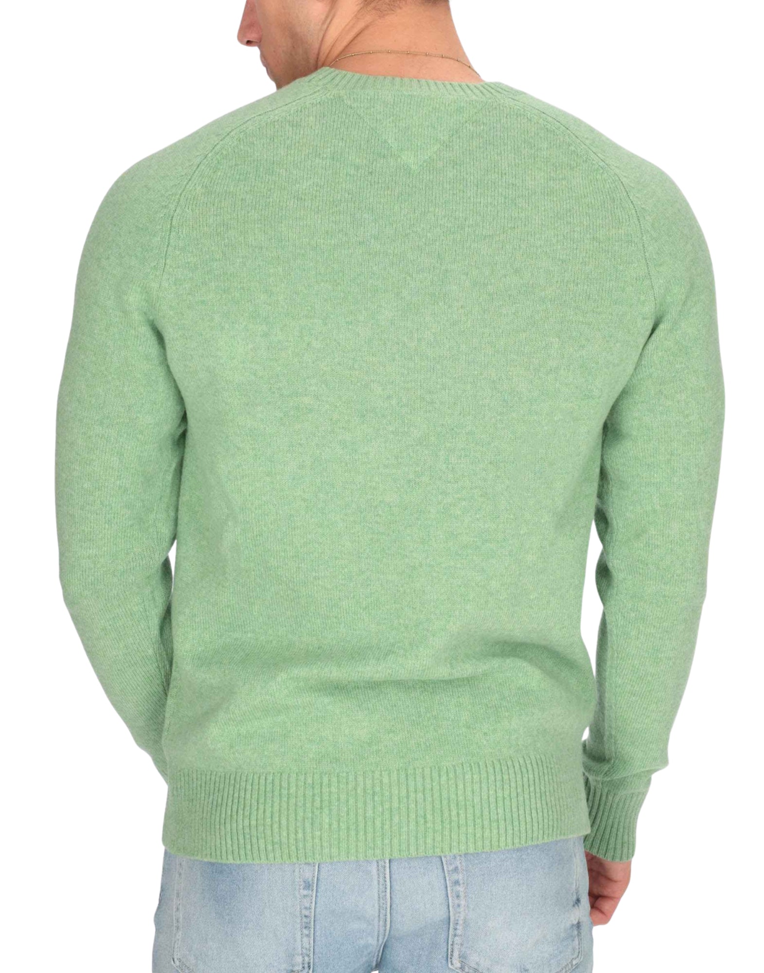 36535 MQ9 GREEN LAMBSWOOL SWEATER - Maglieria - TOMMY HILFIGER