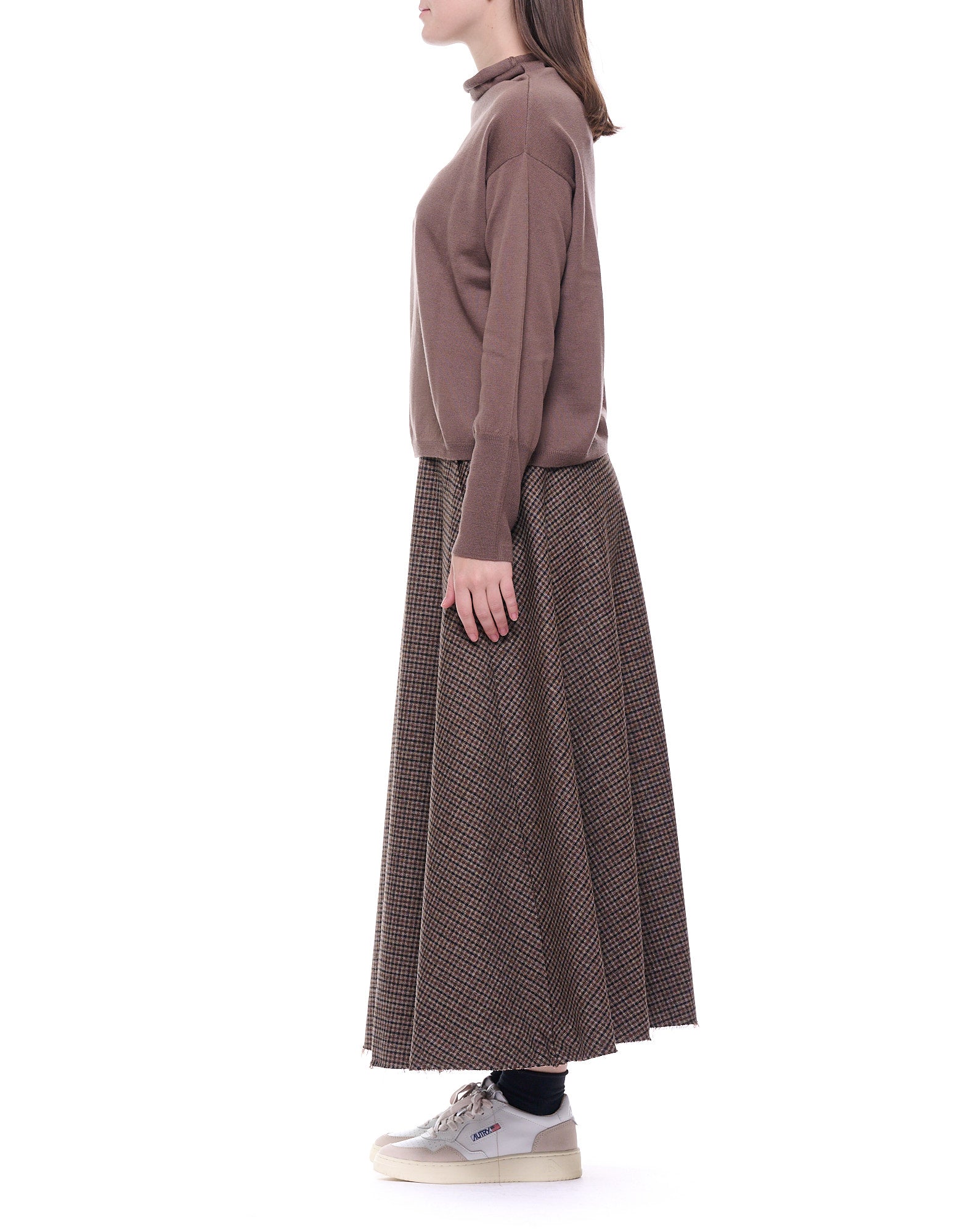 D3208 677 BROWN SWEATER - Maglieria - ARAGONA
