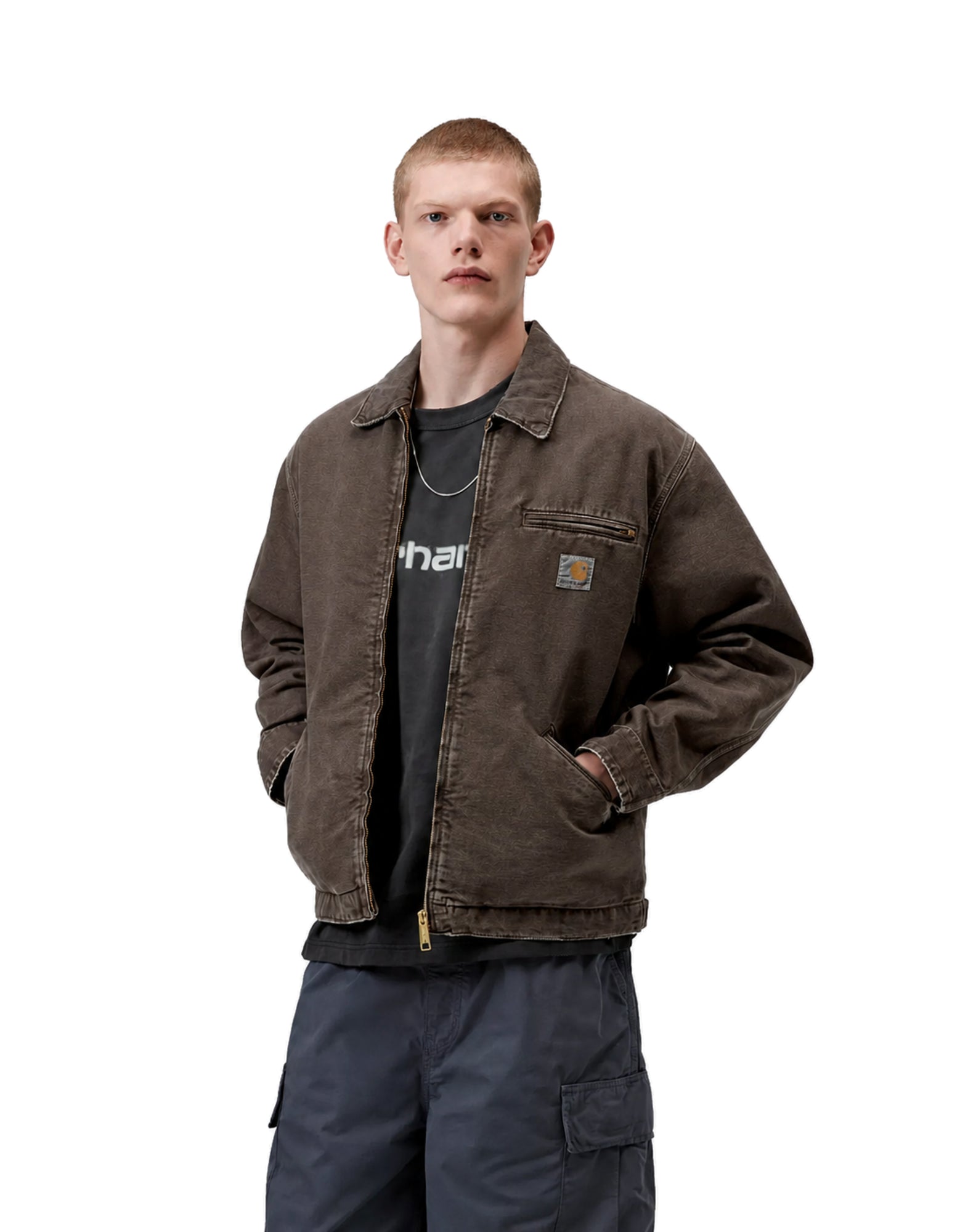 OG Detroit Jacket Organic Cotton Dearborn CanvaS Tobacco / Tobacco destroy wash