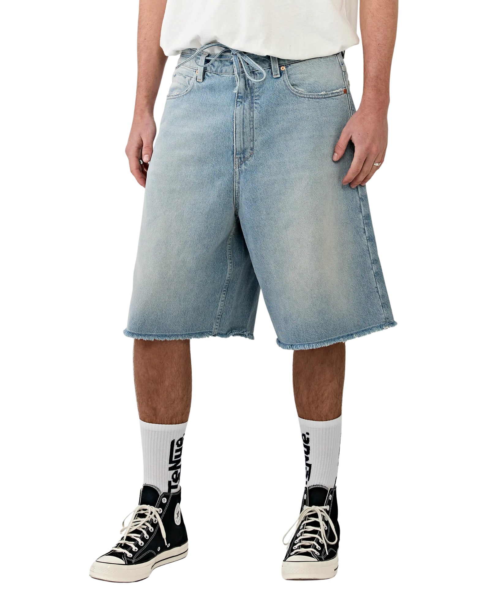 노아 Short Westlock 남녀공용 배기 핏, 미드 라이즈, 지퍼 플라이, NOAH SHORT