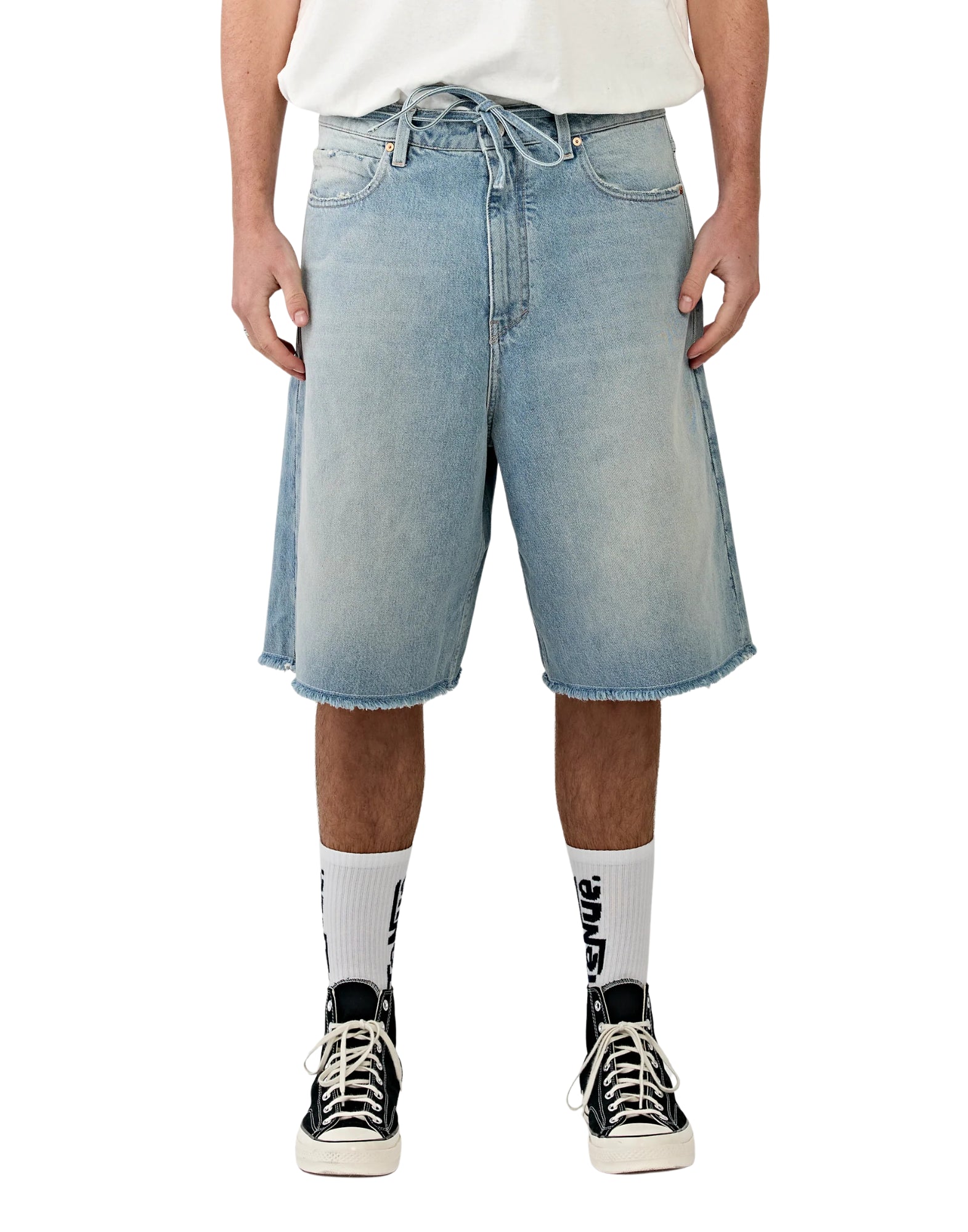 노아 Short Westlock 남녀공용 배기 핏, 미드 라이즈, 지퍼 플라이, NOAH SHORT