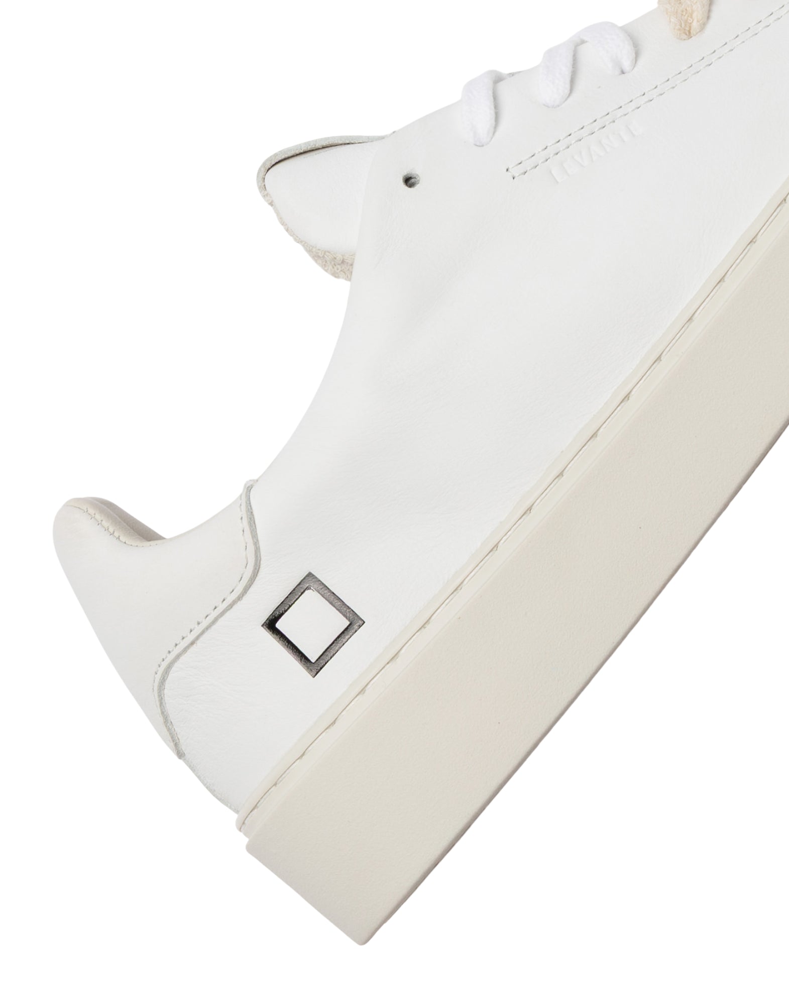 D.A.T.E. Levante Calf Men’s Leather White Sneakers M441-LV-CA-WH-WH