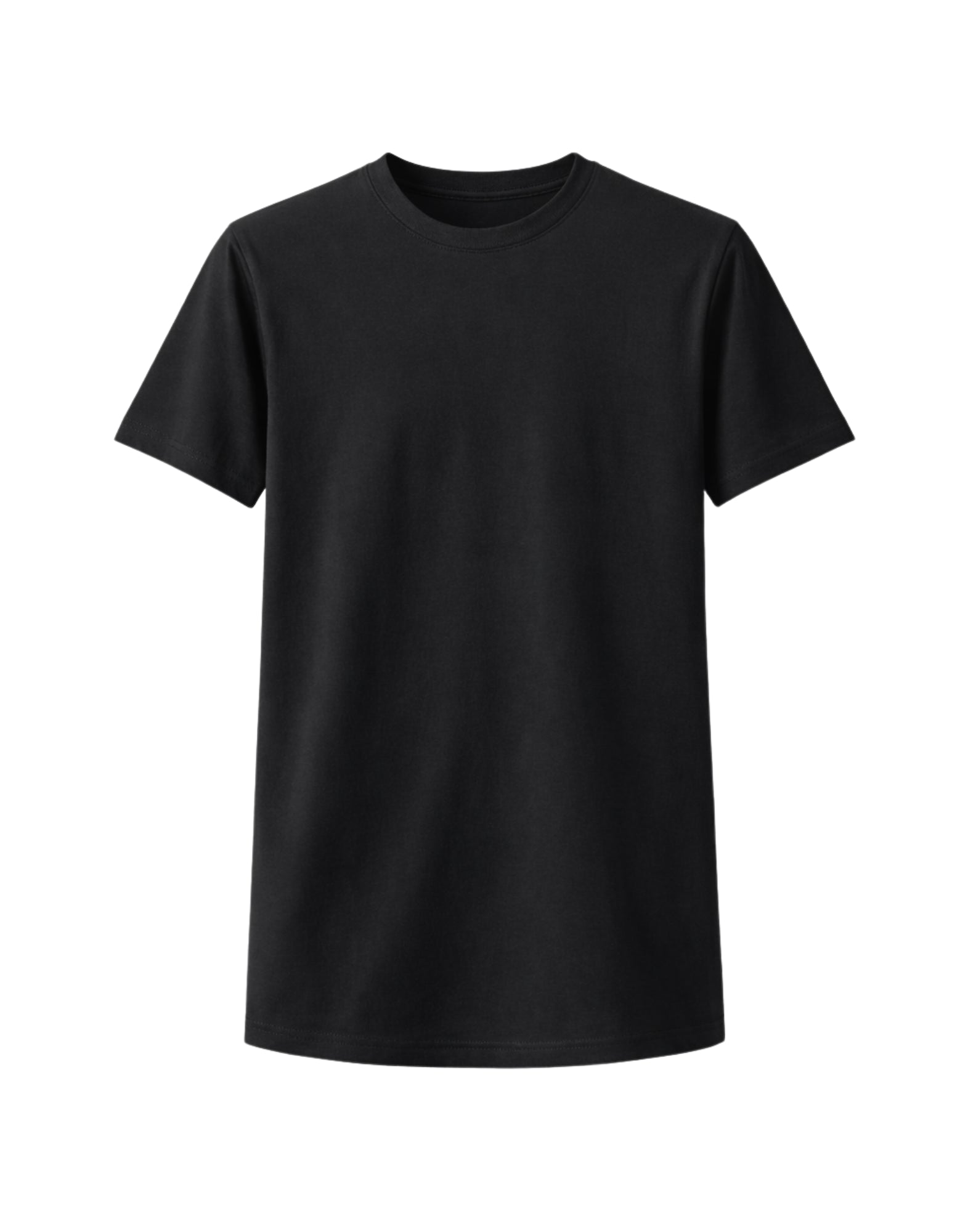 Majestic Filatures T-shirt en coton pour hommes, noir, col rond, coupe régulière, M296, HTS022 003