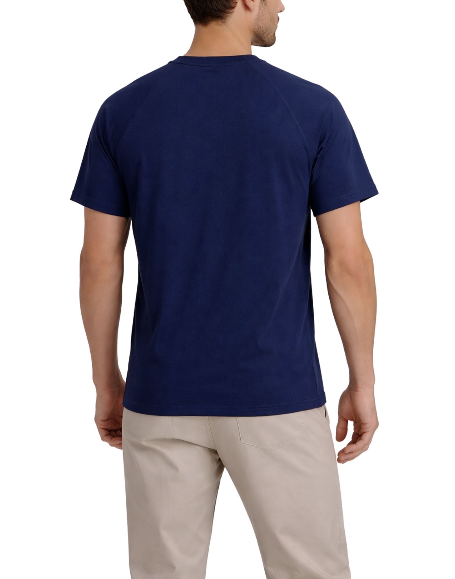East Harbor Surplus Portland 099 T-shirt raglan en jersey de coton bleu pour homme PORTLAND 99 BLUE