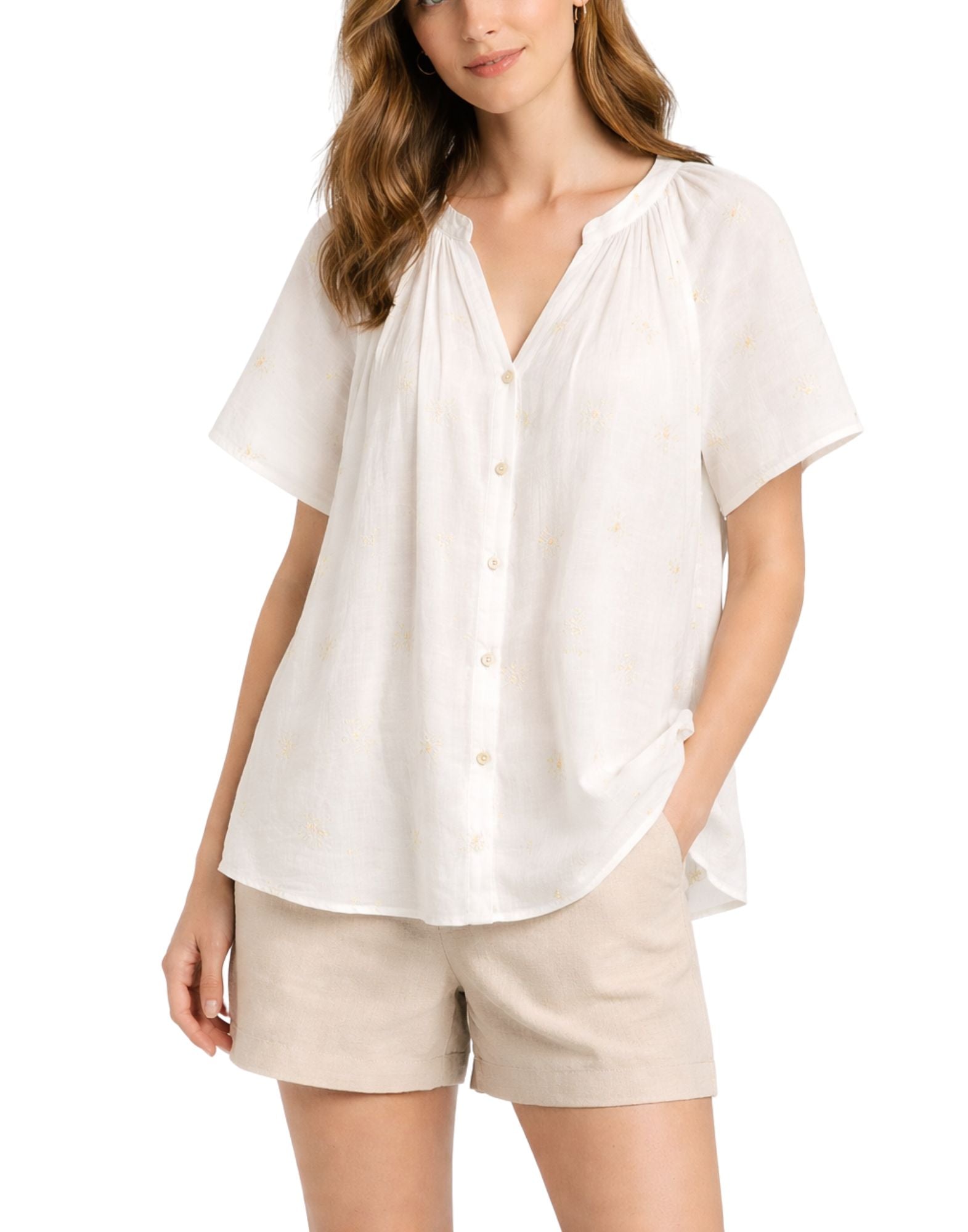 Forte Forte Voile Blouse Petites Fleurs Ivory Women’s 14876 MY SHIRT IVORY FLOWER