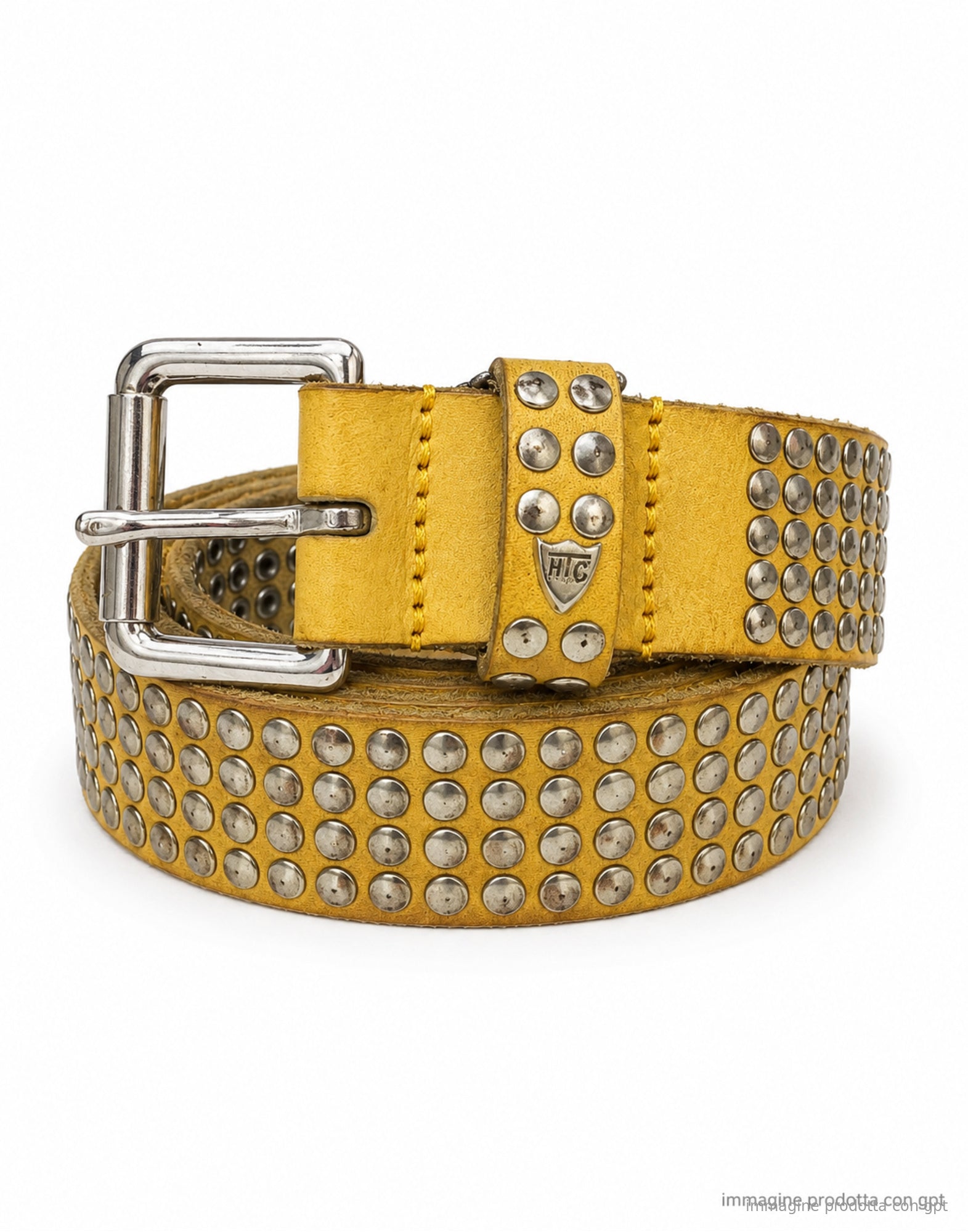 CEINTURE À CLOUS 5000 JAUNE