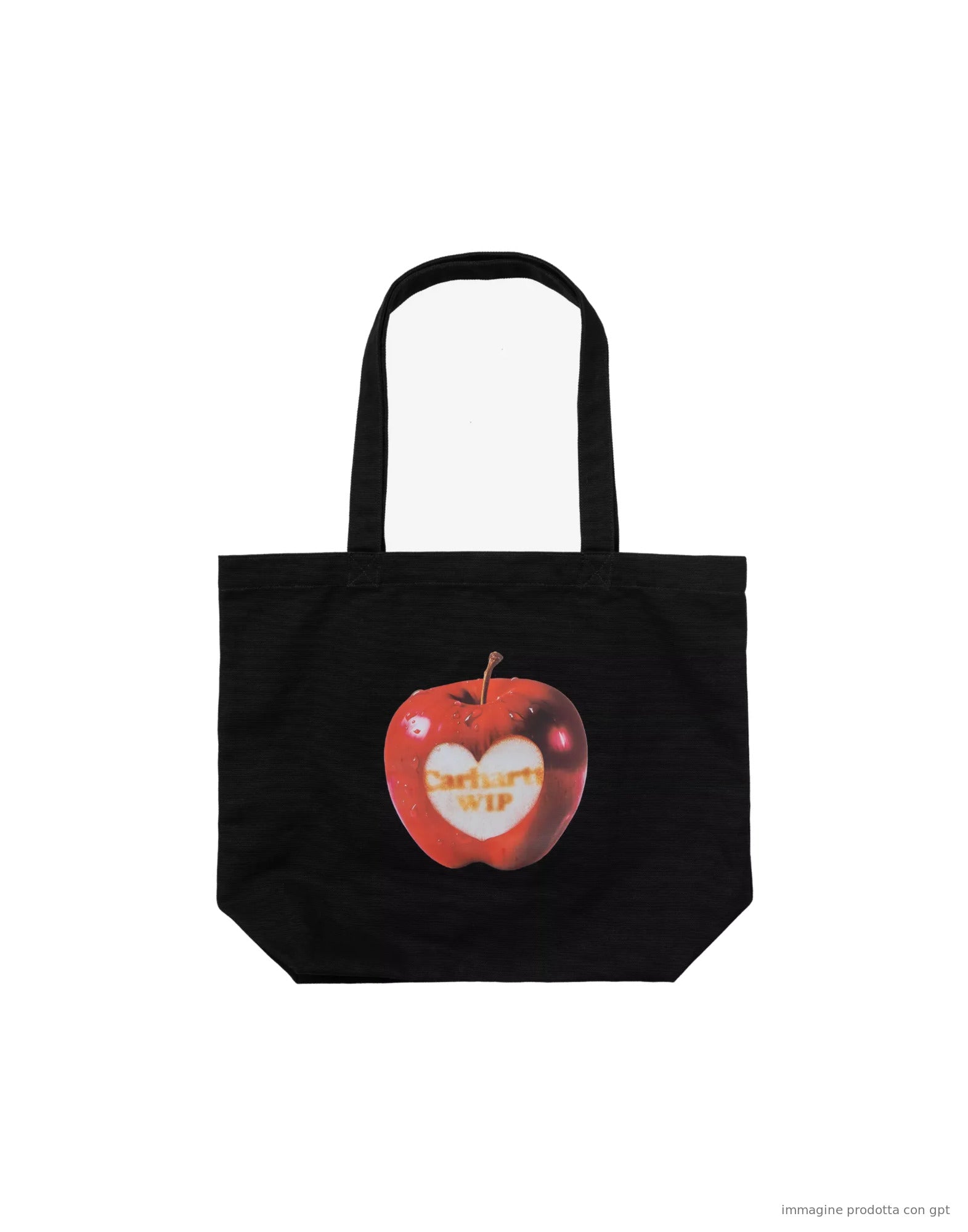 Canvas Graphic Tote Spoiled Print, Black