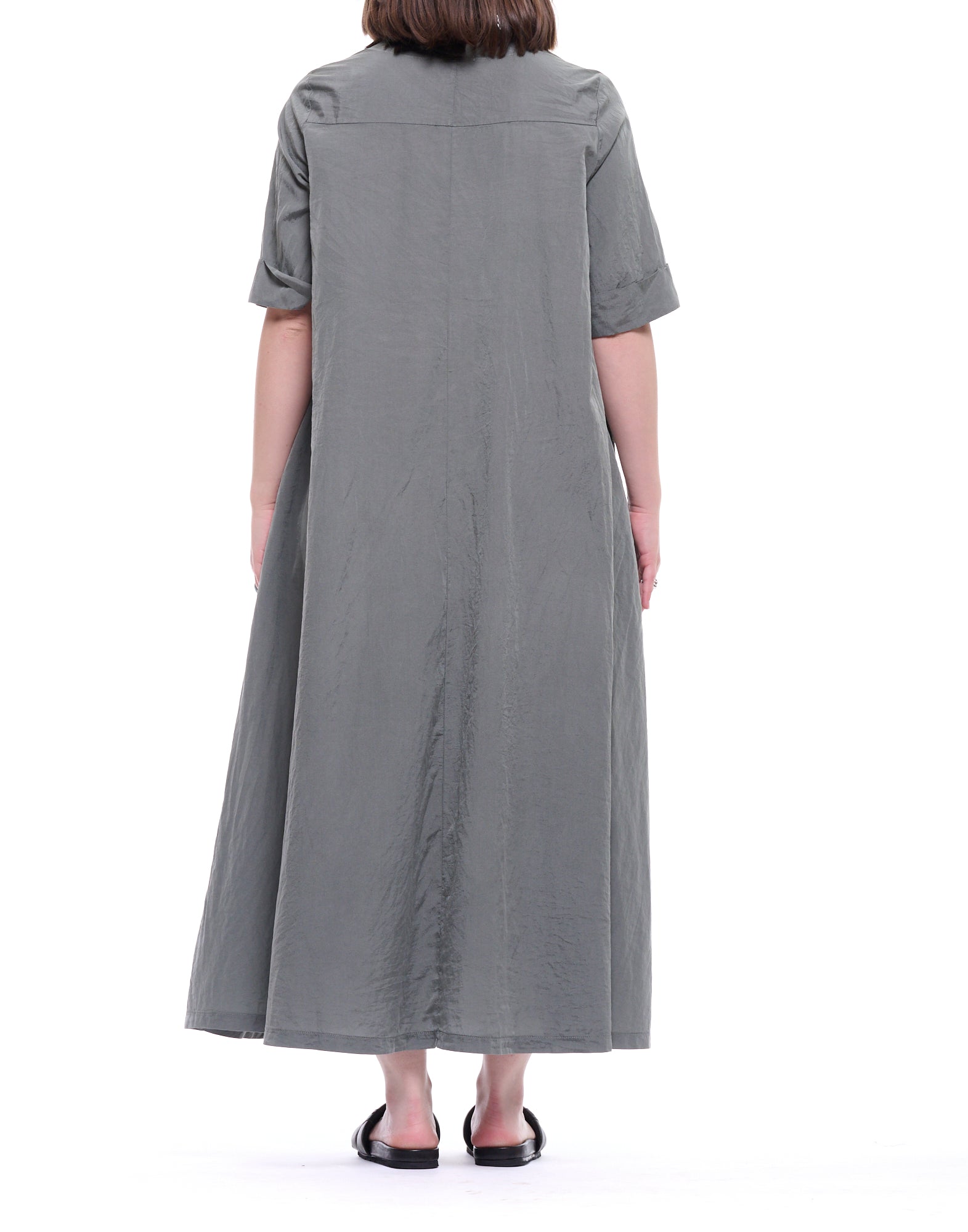 Transit Vestido largo de mujer verde en mezcla de seda CFDTRCV315 04 GREEN