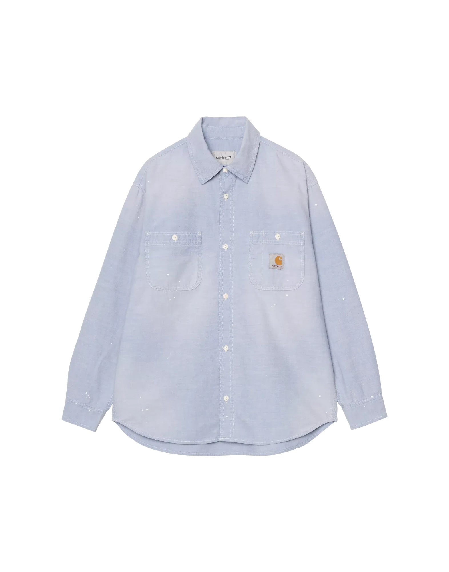 Painter Shirt Cotton Winston Chambray Blue worn used, splatter