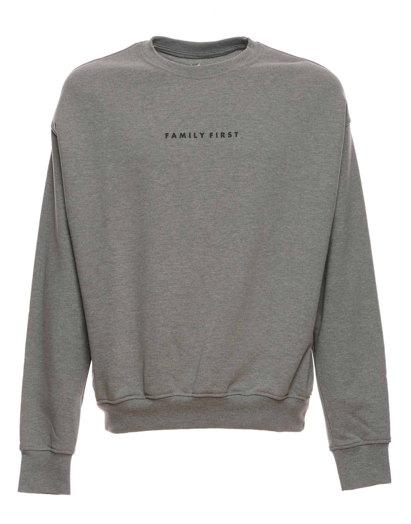 Felpa per uomo CREWNECK BOX LOGO GRIGIO Family First