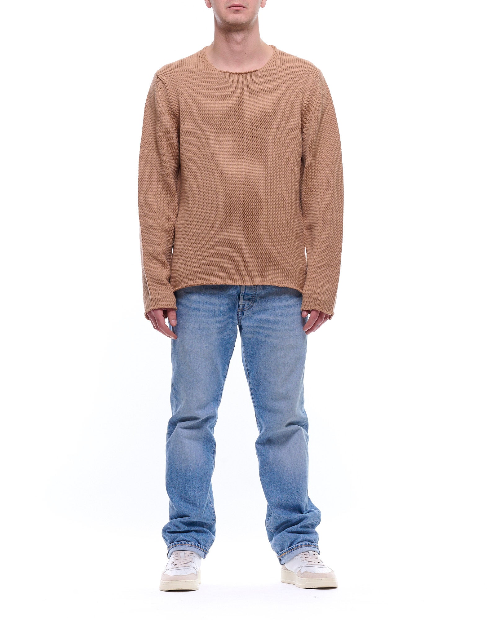 5002 15 BEIGE ROUND NECK - Maglieria - Fabrizio del Carlo