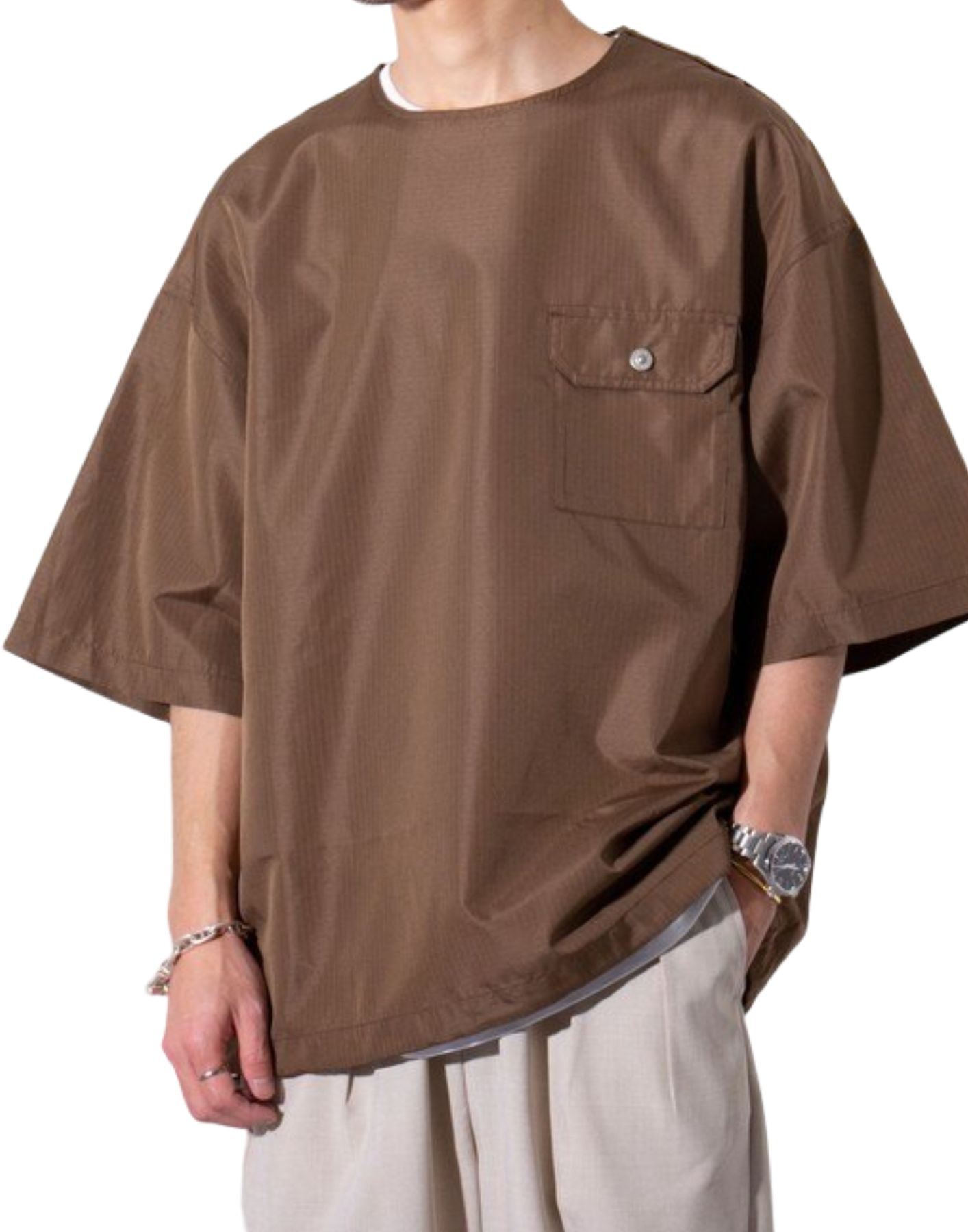 Camiseta hombre cs02ndml marrón taion